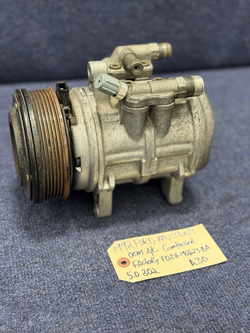 87-93 Ford Mustang Air Conditioning AC Compressor Unit Parts or Repair FACTORY