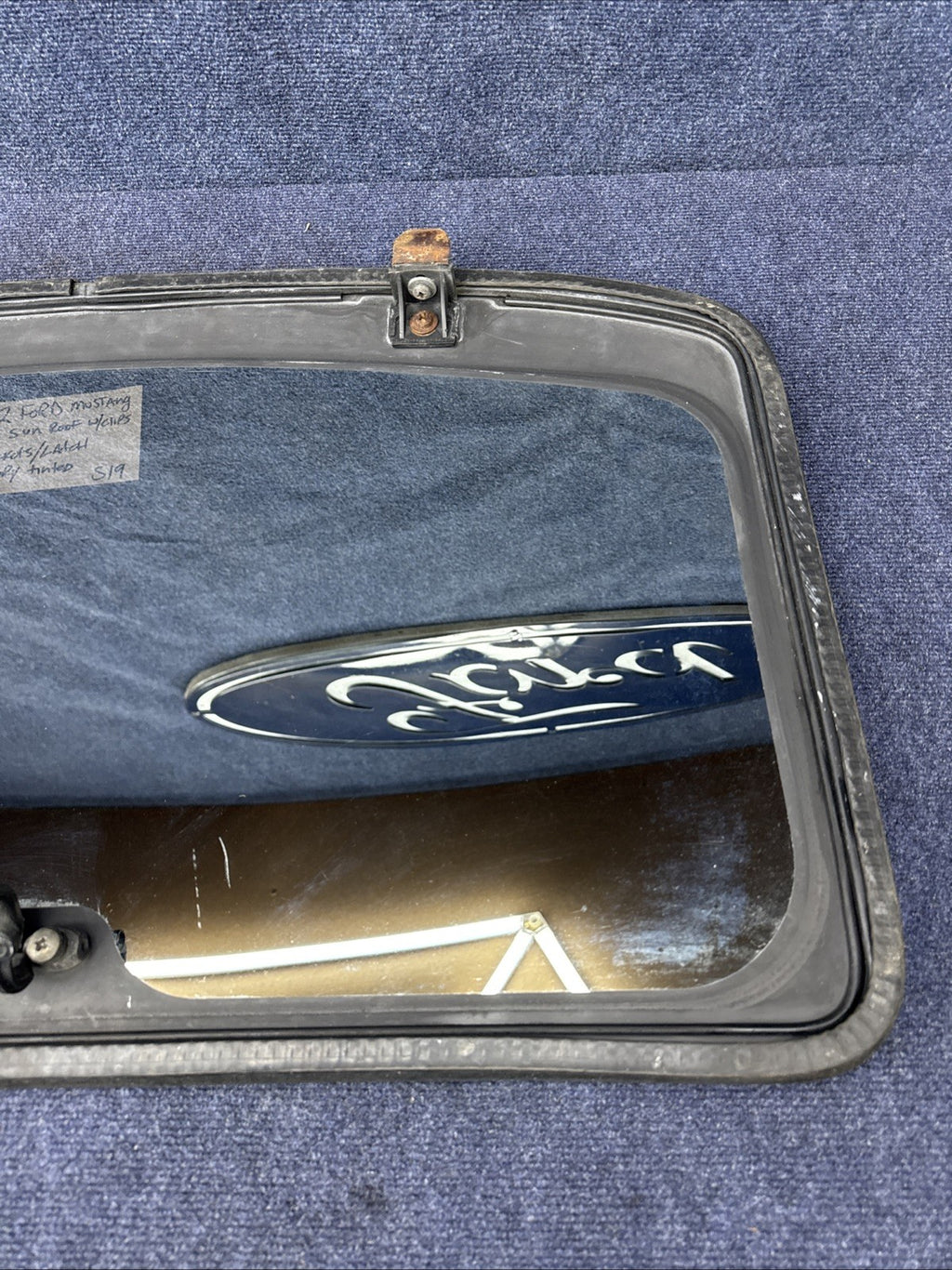1979-1993 FORD MUSTANG SUNROOF GLASS CARLITE ORIGINAL Factory OEM With Latch