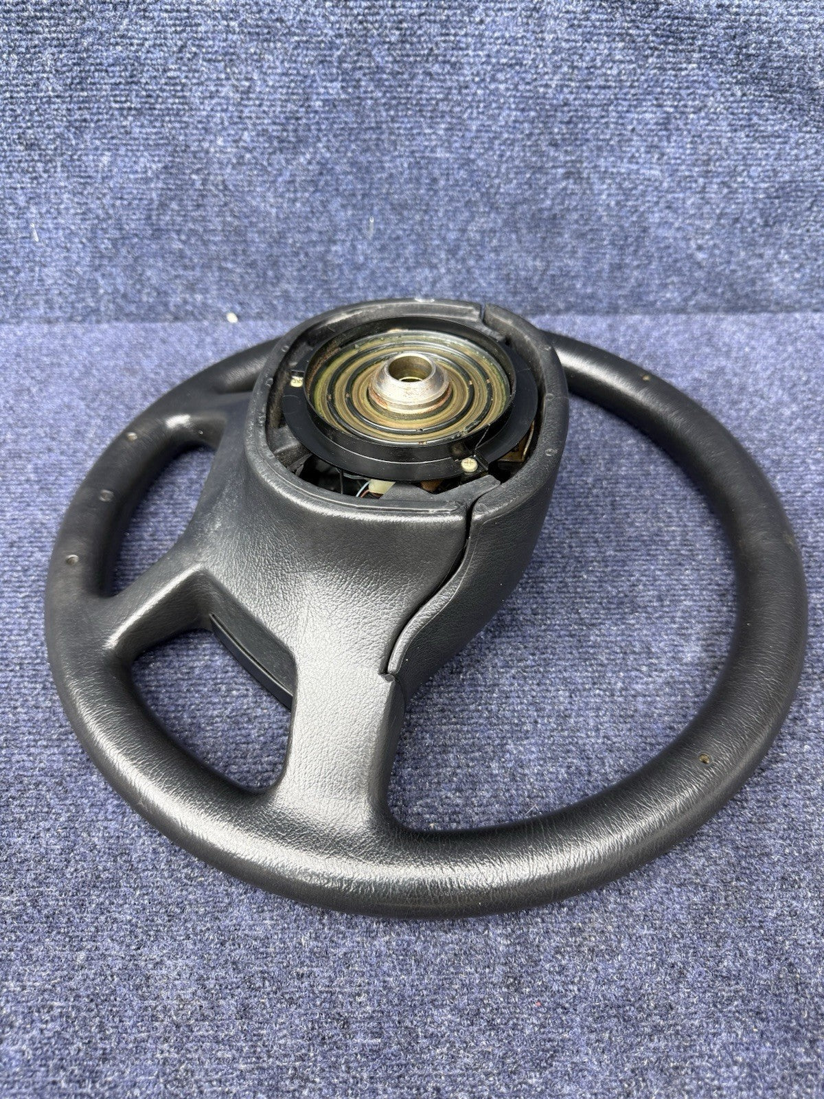 GENUINE Ford 1986 Lincoln Black Leather Steering Wheel w/Controls Mark VII Lsc