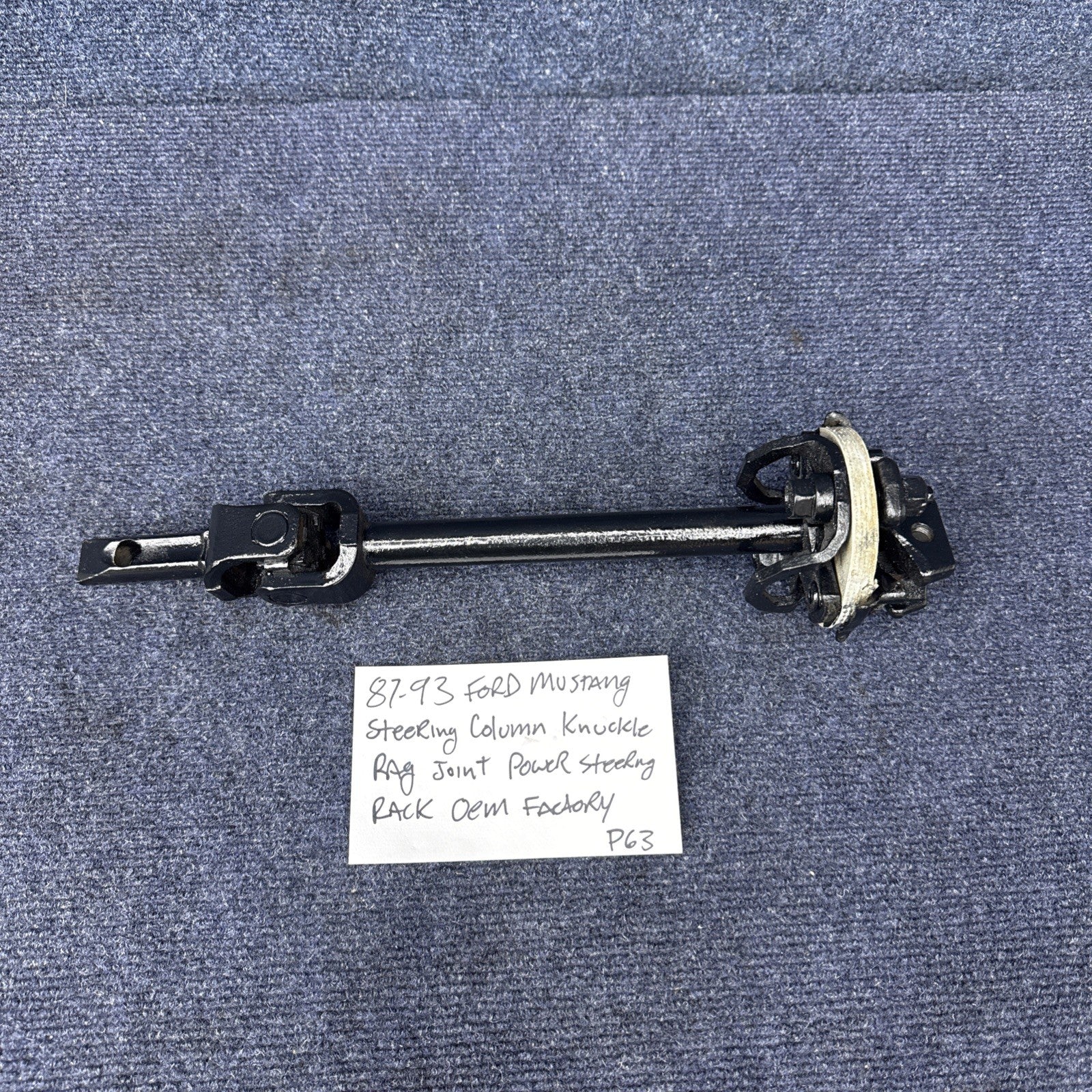 87-93 Ford Mustang Steering Column Knuckle Shaft Rag Joint Power Steer Rack OEM