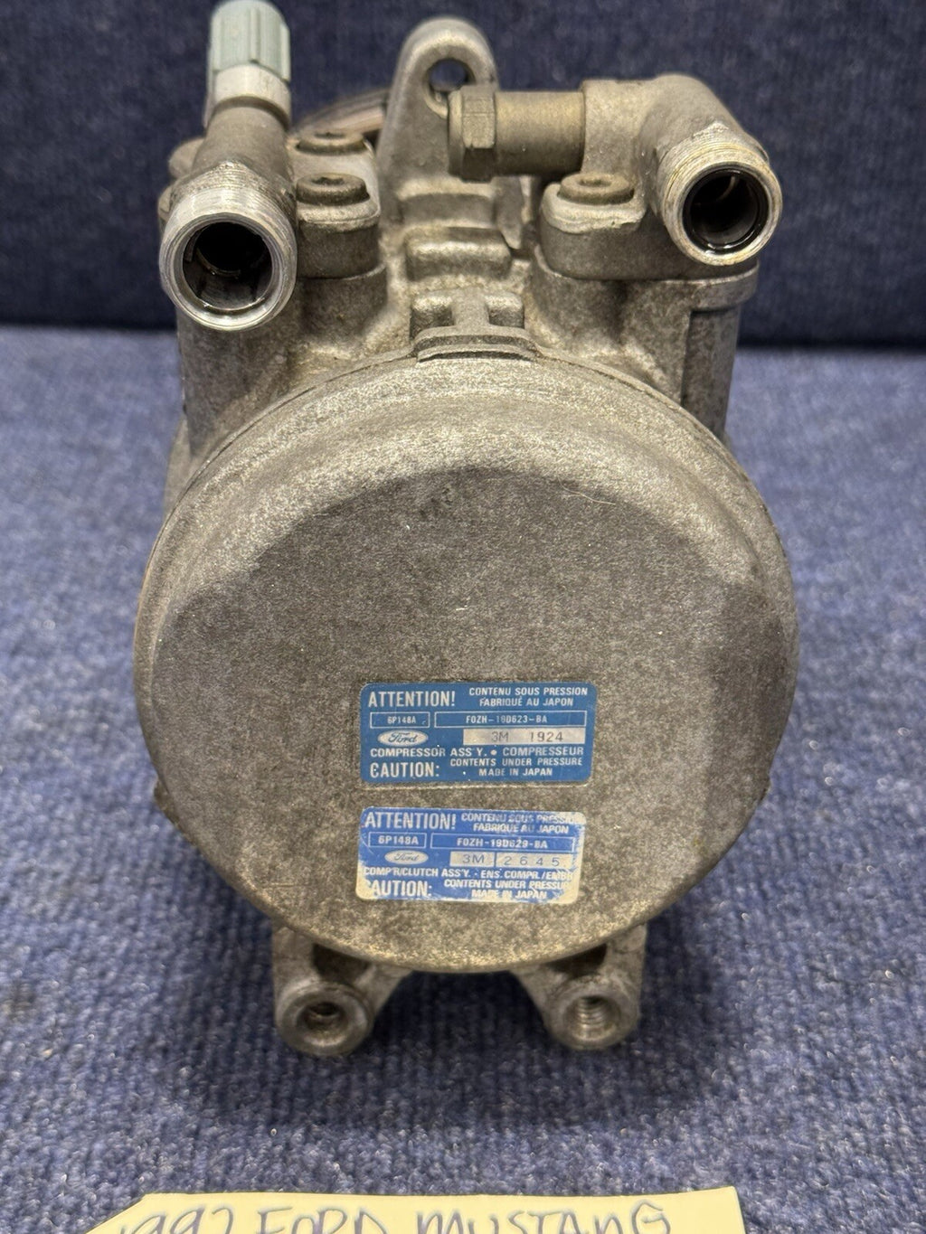 87-93 Ford Mustang Air Conditioning AC Compressor Unit Parts or Repair FACTORY