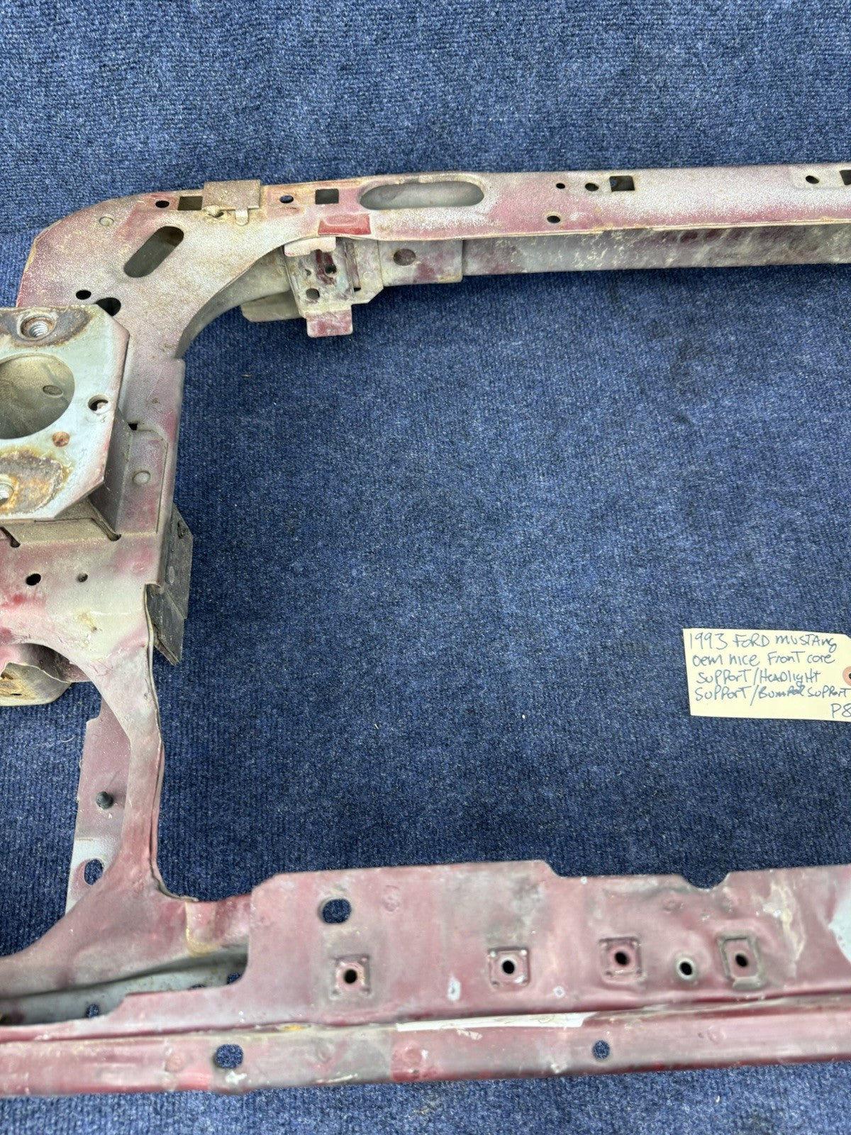 1990 - 1993 MUSTANG CORE SUPPORT & BUMPER SUPPORT METAL REPAIR OEM Section 90-93