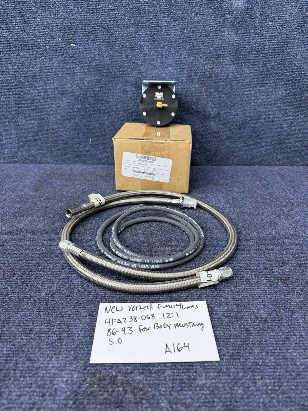 Vortech Fmu 12:1 Fuel Pressure Regulator 4fa238-068 Lines Boost 86-93 Mustang