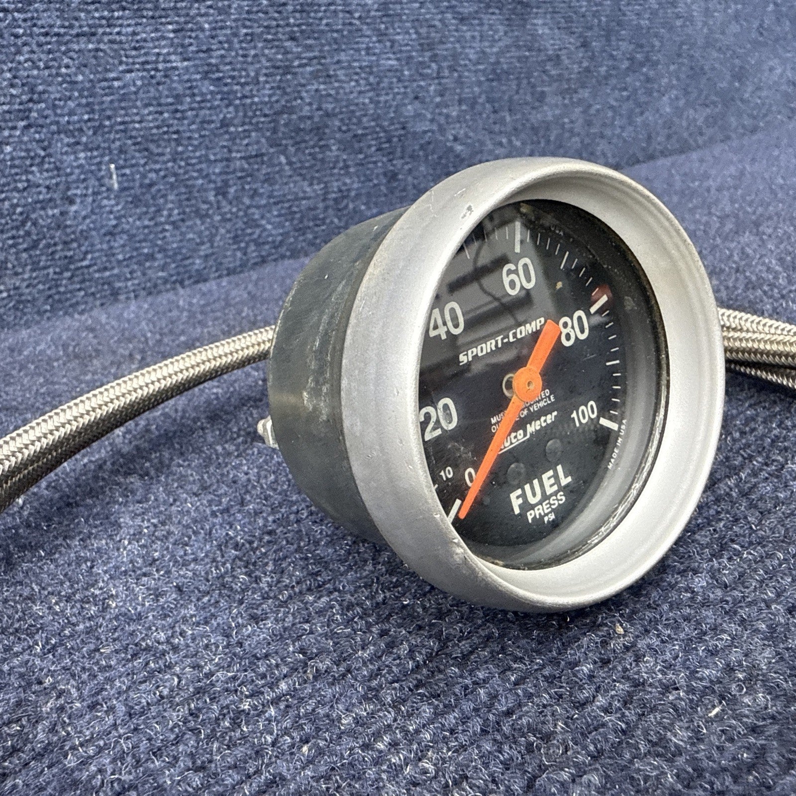 AutoMeter 3412 Sport-Comp Fuel Pressure Gauge, 2-5/8 in., Mechanical With Line