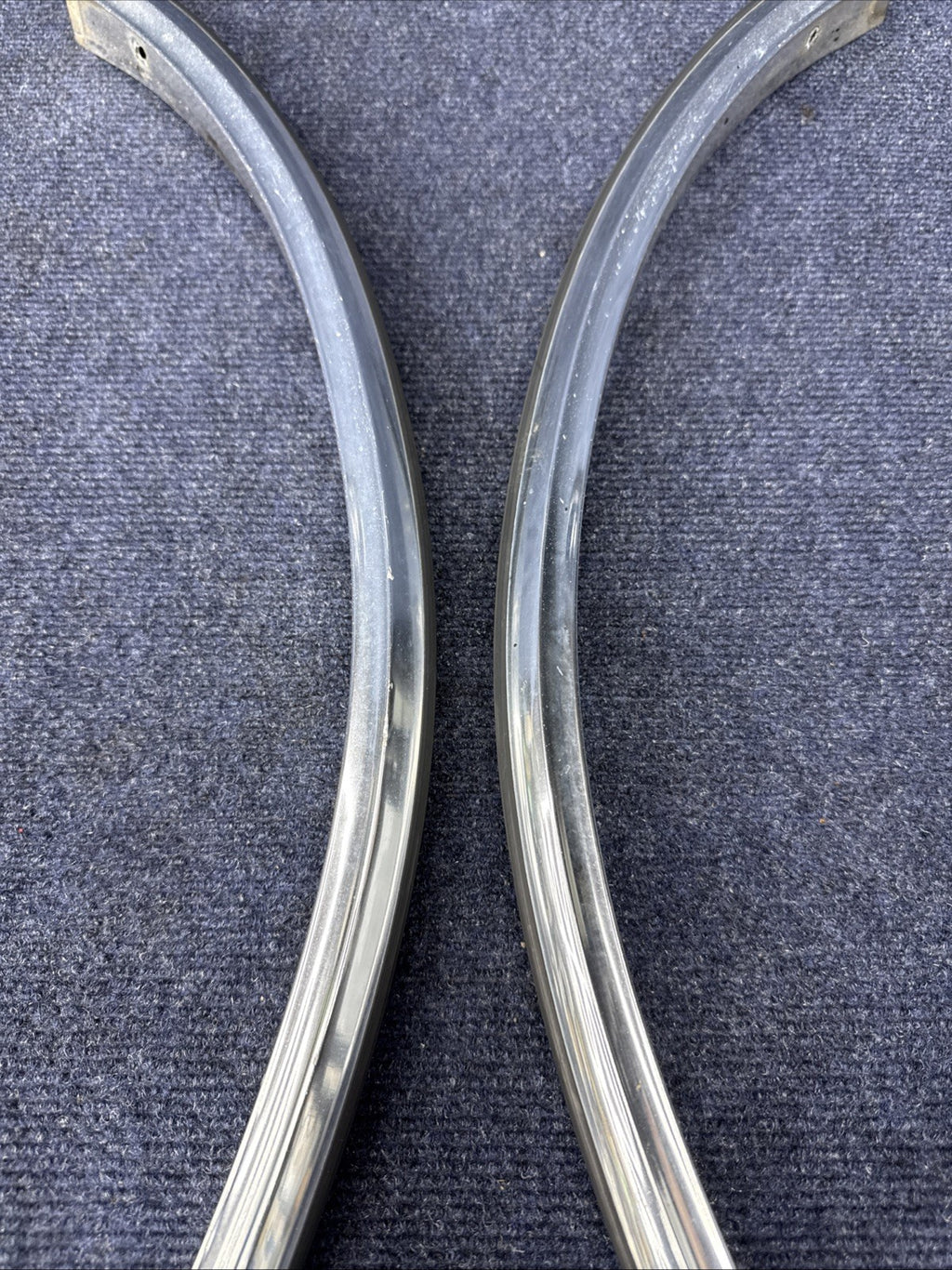 1984-1992 LINCOLN  MARK VII 7 LSC FRONT  Pair LH Rh  Set WHEEL FENDER CHROME OEM