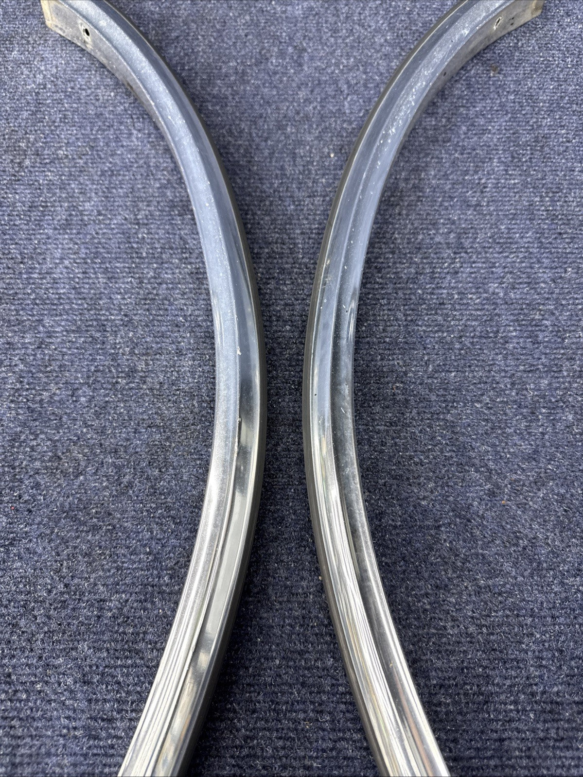 1984-1992 LINCOLN  MARK VII 7 LSC FRONT  Pair LH Rh  Set WHEEL FENDER CHROME OEM