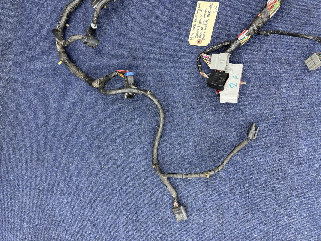 1994 1995 Ford Mustang Cobra Svt Gt 5.0 Engine Computer Wiring Harness OEM Ecu
