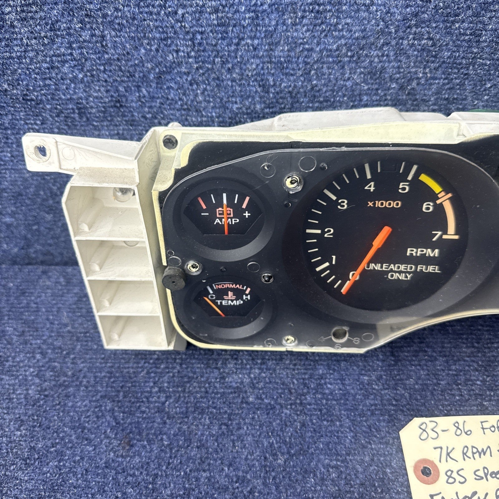 83 84 1985 1986 Ford Mustang Gauge Cluster 7k Tachometer Speedometer Tach OEM Gt