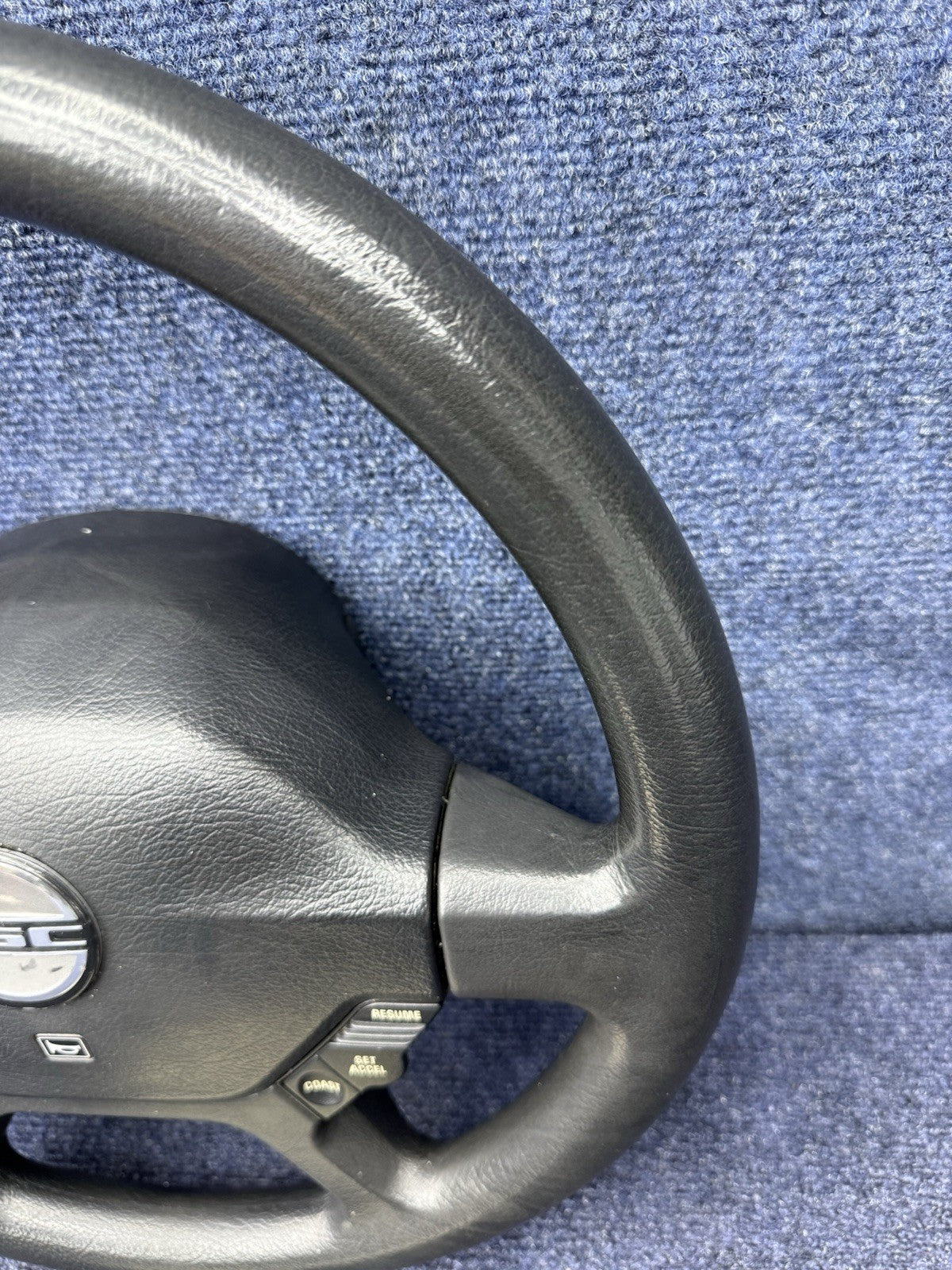 GENUINE Ford 1986 Lincoln Black Leather Steering Wheel w/Controls Mark VII Lsc