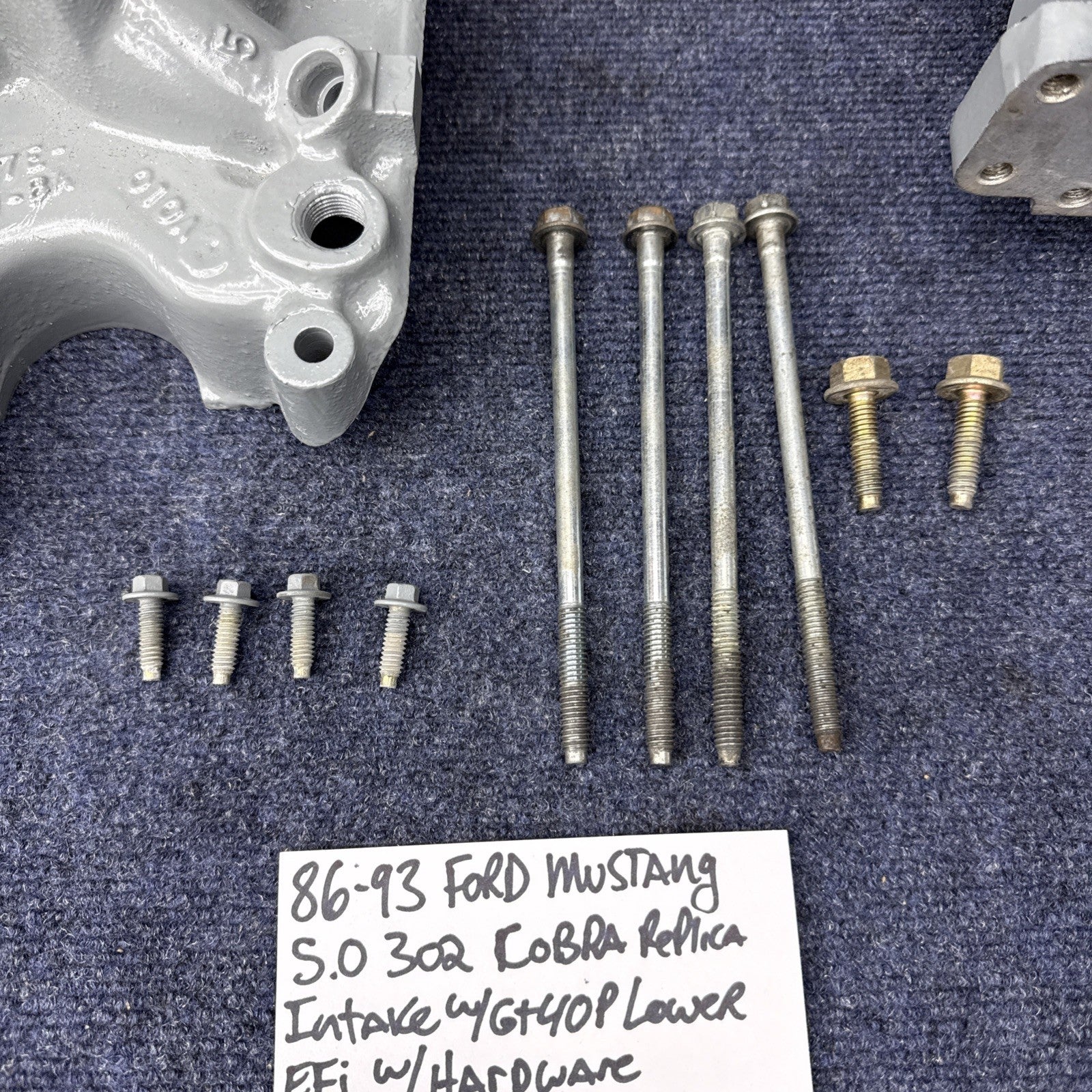 1986-1993 Ford Mustang Cobra Intake GT40p Lower Replica Gt40 5.0 302 Efi Foxbody