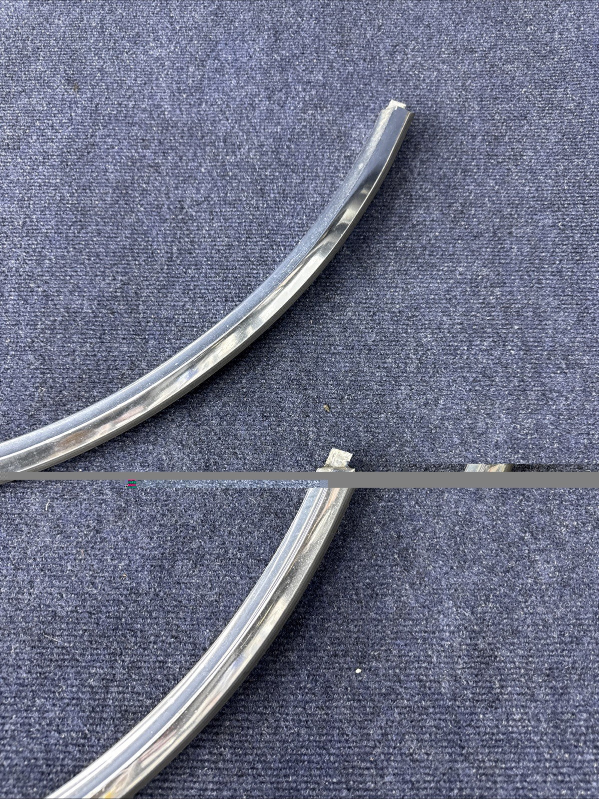 1984-1992 LINCOLN  MARK VII 7 LSC FRONT  Pair LH Rh  Set WHEEL FENDER CHROME OEM