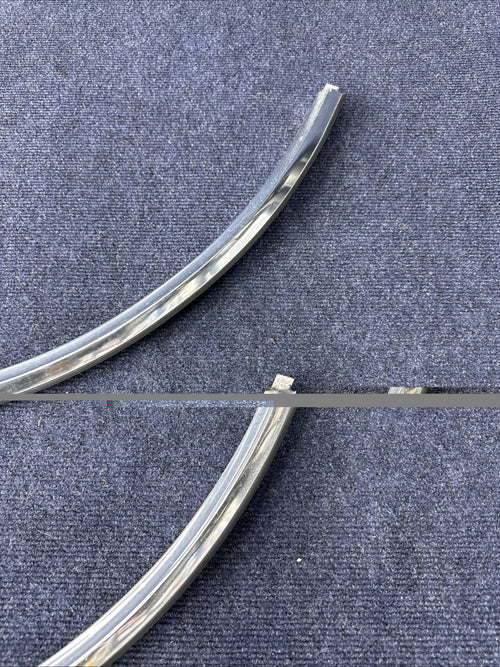 1984-1992 LINCOLN  MARK VII 7 LSC FRONT  Pair LH Rh  Set WHEEL FENDER CHROME OEM