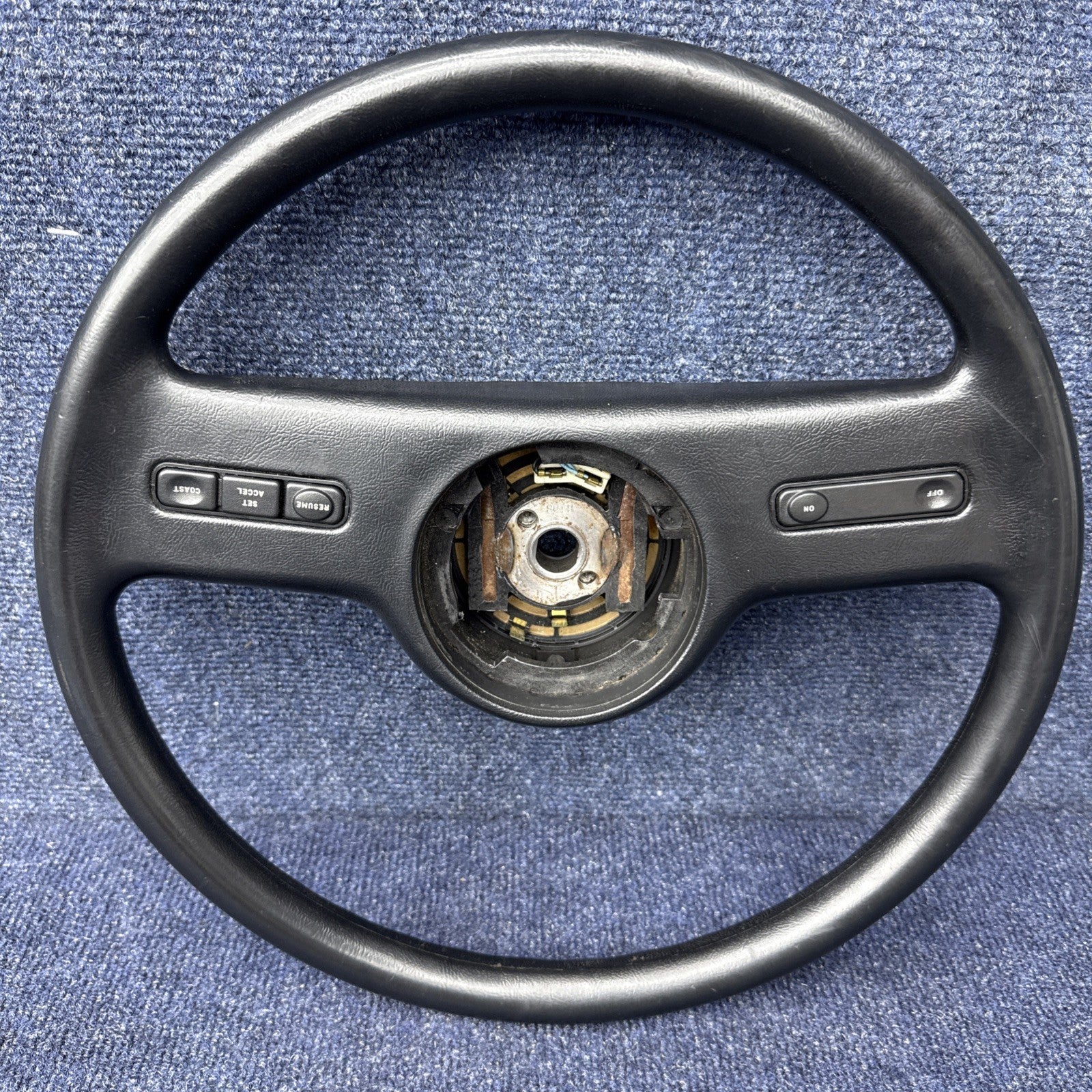 1985  1986 Ford Mustang Steering Wheel 2 Spoke Cruise Control OEM Factory Nice