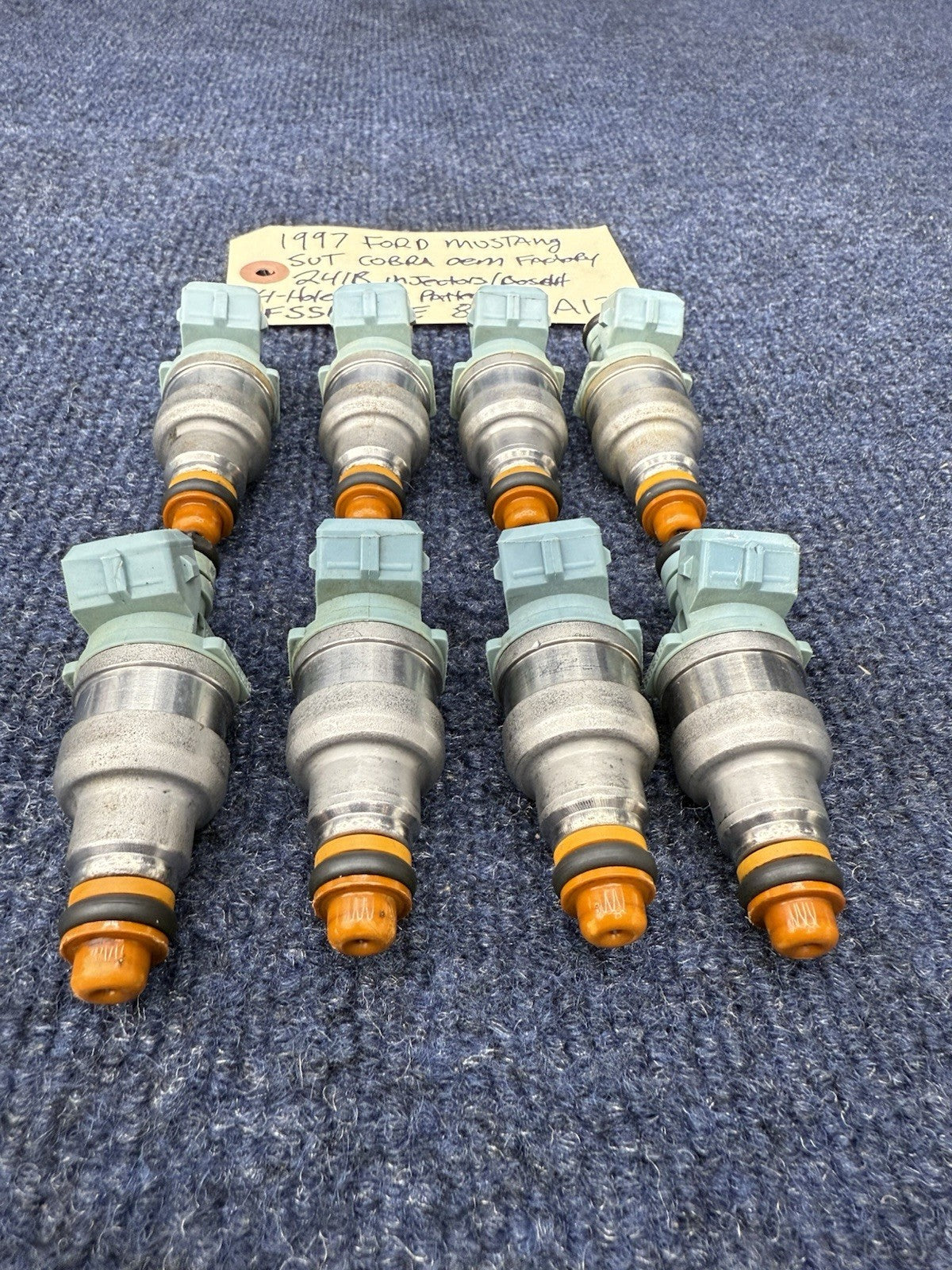 93-98 Mustang Cobra 5.0 24lb Fuel Injectors 4 Hole Spray Pattern Ford 302 V8 4.6