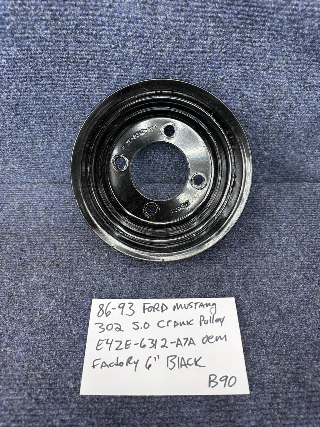 86-93 FORD MUSTANG 5.0 LX GT 302 CRANK SERPENTINE BELT PULLEY OEM E4ZE-6312-A7A