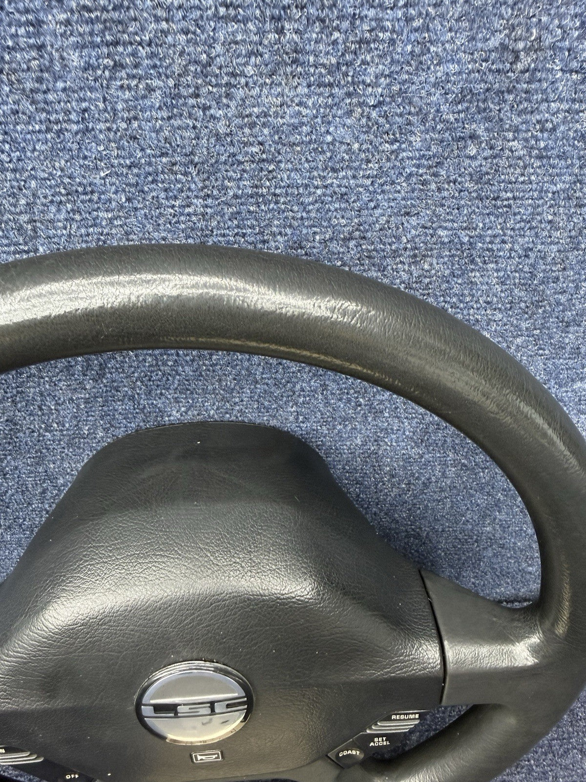 GENUINE Ford 1986 Lincoln Black Leather Steering Wheel w/Controls Mark VII Lsc