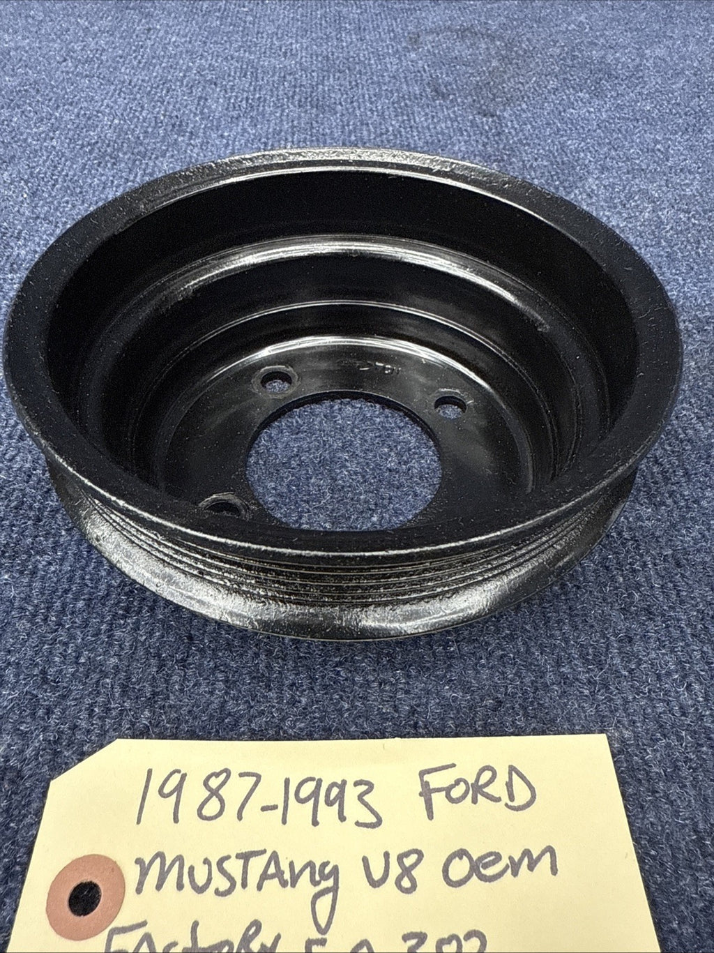 87-93 Mustang Factory Crank Pulley V8 302 HO Engine Crankshaft 5.0 GT OEM Lx 50
