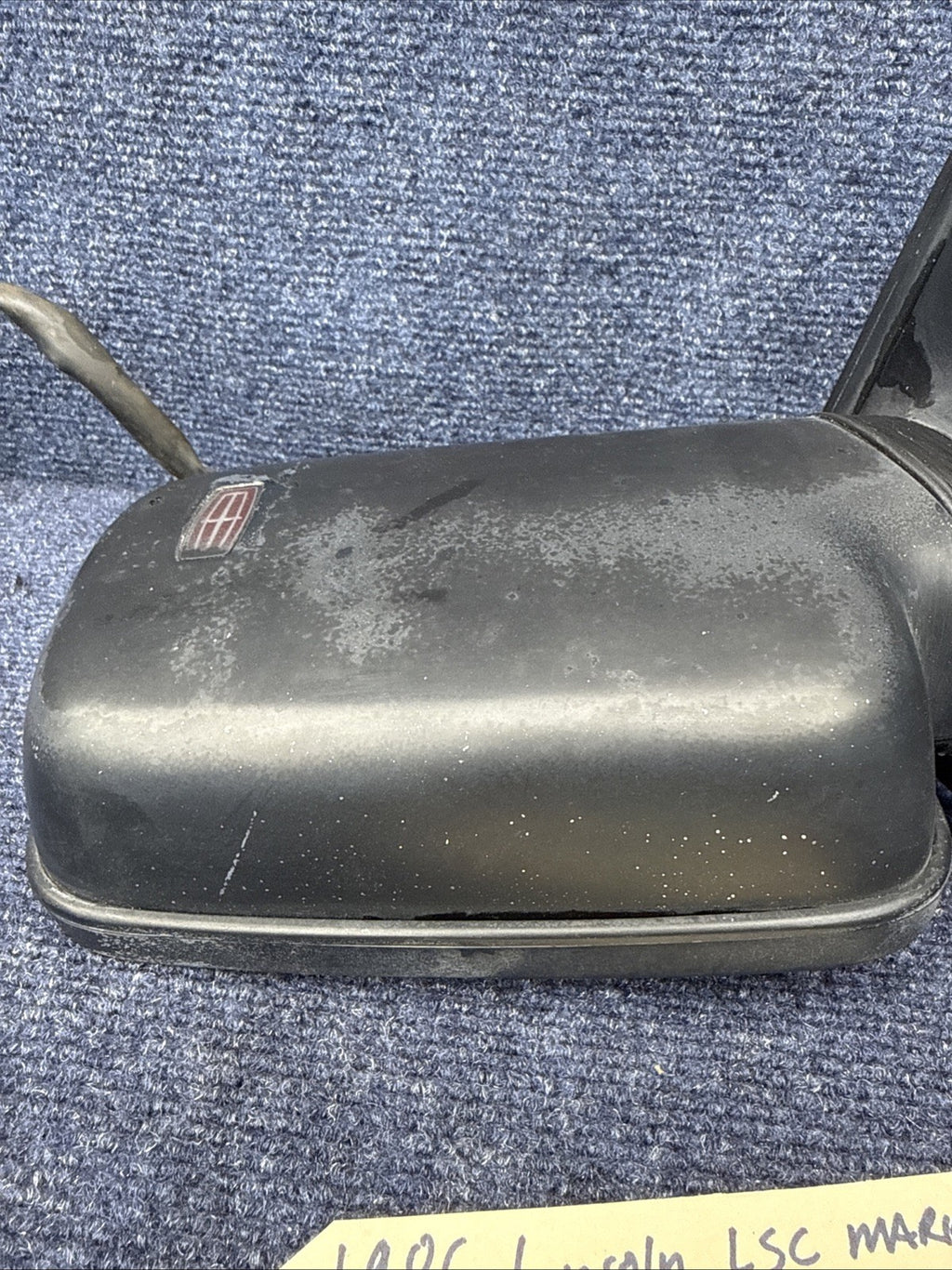 1984-1992 Lincoln Mark VII LSC Driver Side Left Power Door Mirror Black Heated