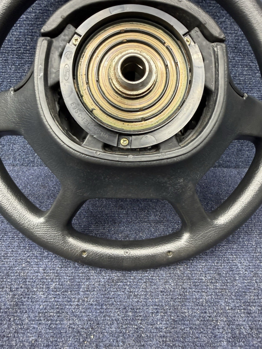 GENUINE Ford 1986 Lincoln Black Leather Steering Wheel w/Controls Mark VII Lsc