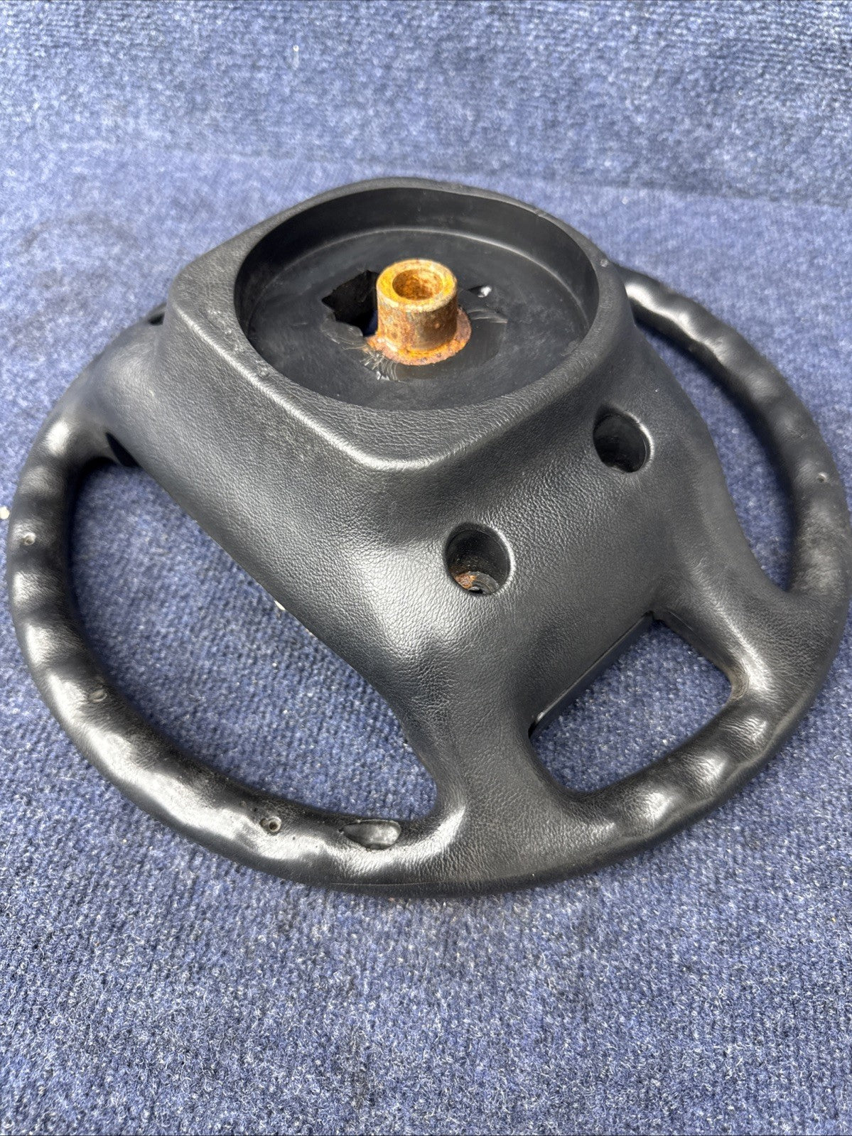 90-93 Ford Mustang Black Steering Wheel w/ Buttons Factory OEM Coupe Hatch Stock