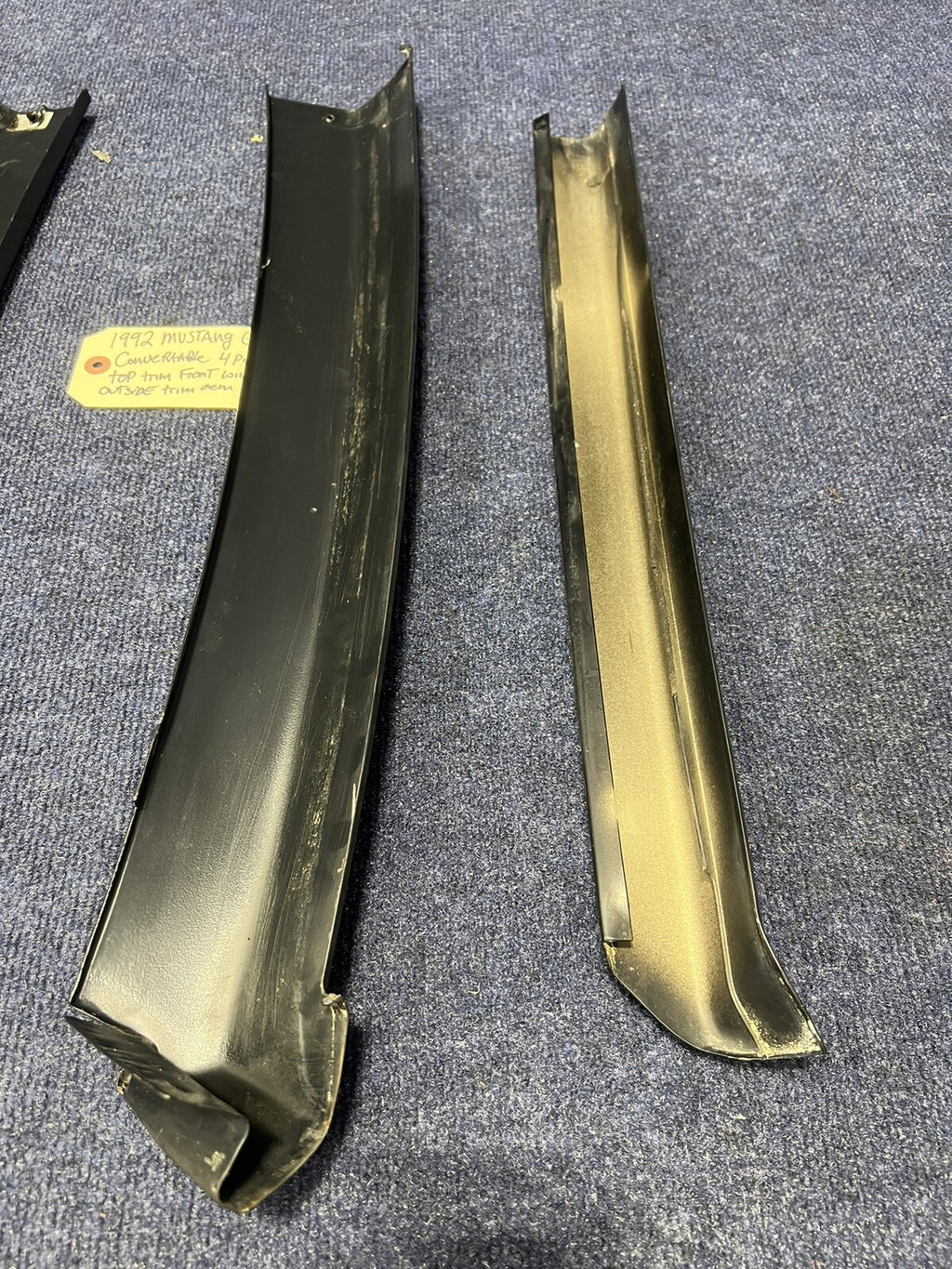 83-93 FORD MUSTANG CONVERTIBLE WINDSHIELD TRIM MOLDING SURROUND SET KIT OEM USED