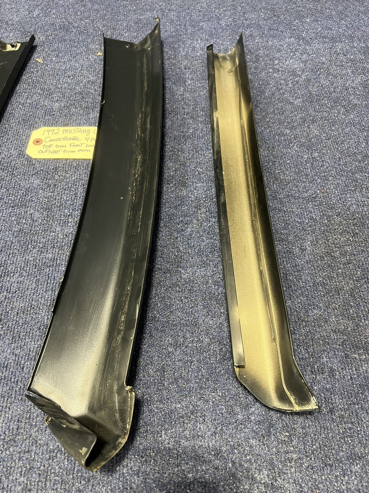 83-93 FORD MUSTANG CONVERTIBLE WINDSHIELD TRIM MOLDING SURROUND SET KIT OEM USED