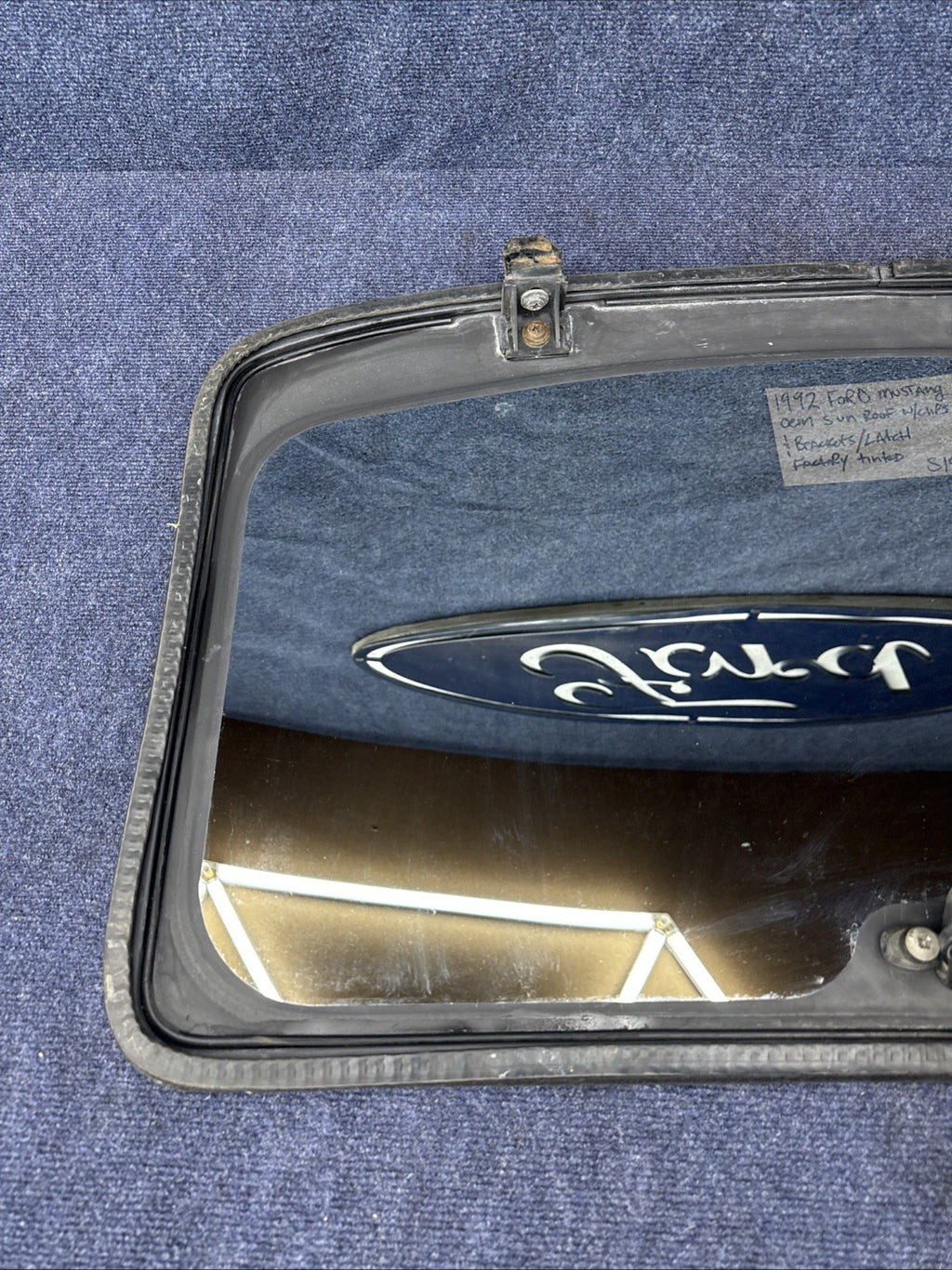 1979-1993 FORD MUSTANG SUNROOF GLASS CARLITE ORIGINAL Factory OEM With Latch
