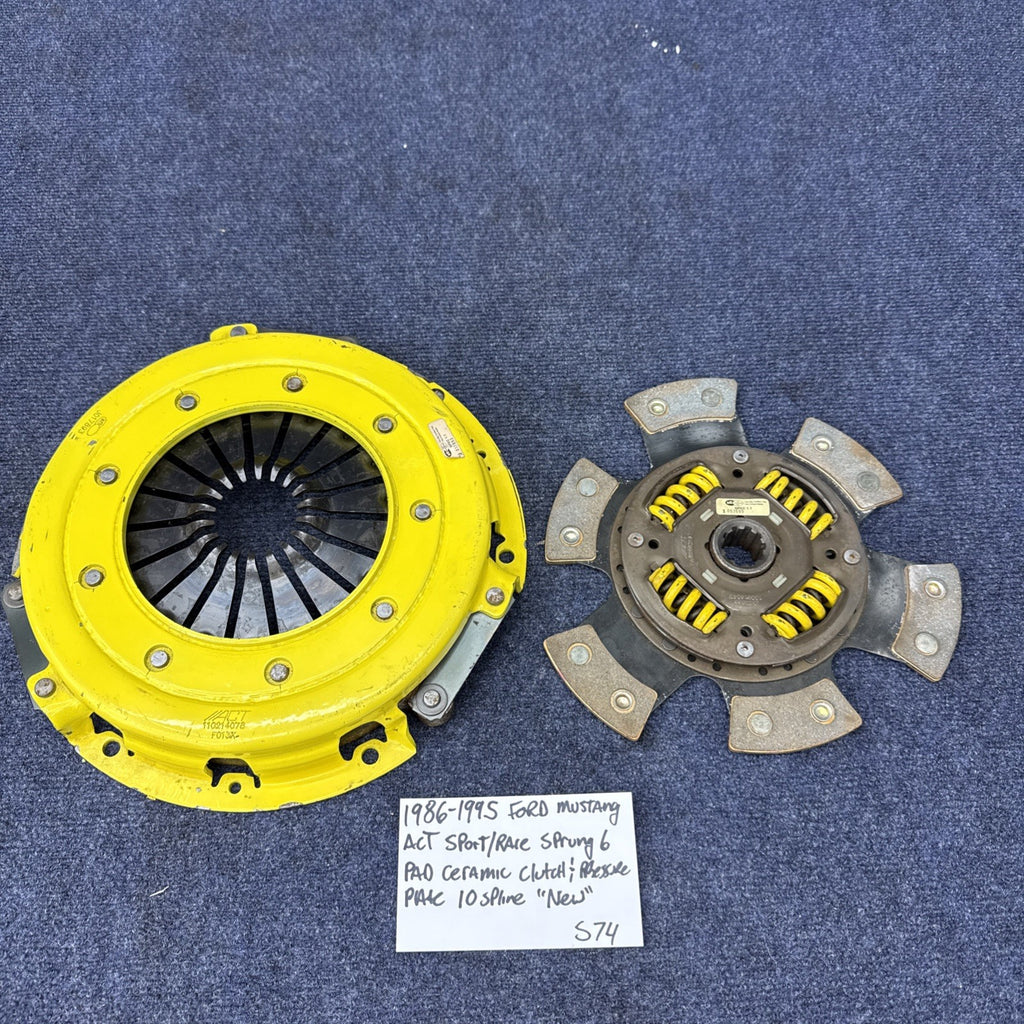 ACT Clutch Kit 86-95 Ford Mustang 5.0L Sport 6 Puck Disc Ceramic Race 10 Spline
