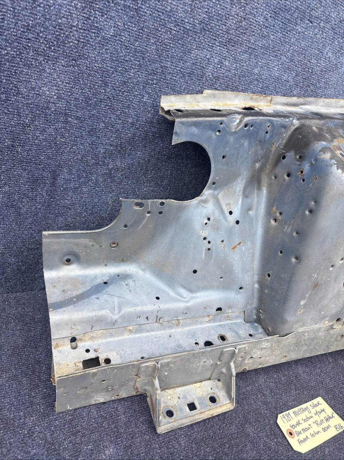 1987  1993 MUSTANG Rh FENDER APRON FRAME SHOCK TOWER METAL OEM Passenger Side 90