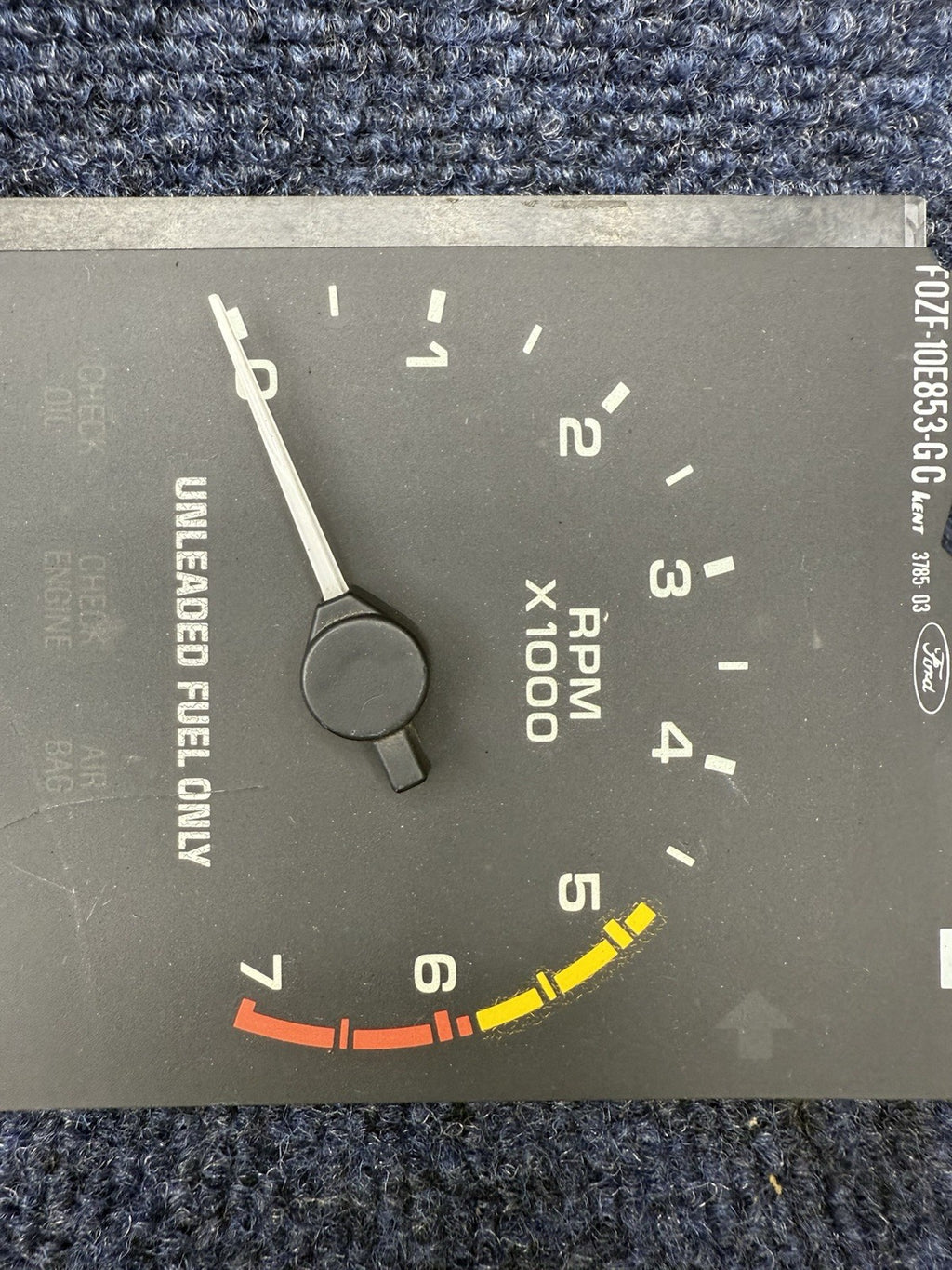 1990-1993 Ford Mustang Tachometer Unit 7,000 RPM Gauge Tach Factory Stock v8 7k