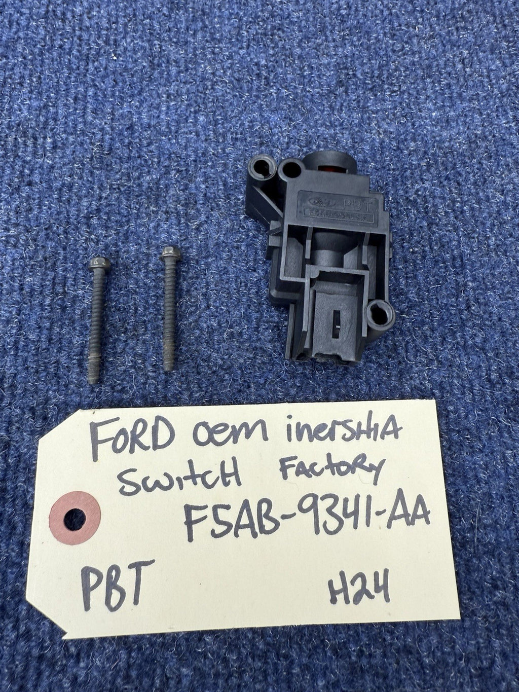 FORD F5ab-9341-aa OEM INERTIA FUEL PUMP EMERGENCY SHUT OFF SWITCH BOLTS Mustang