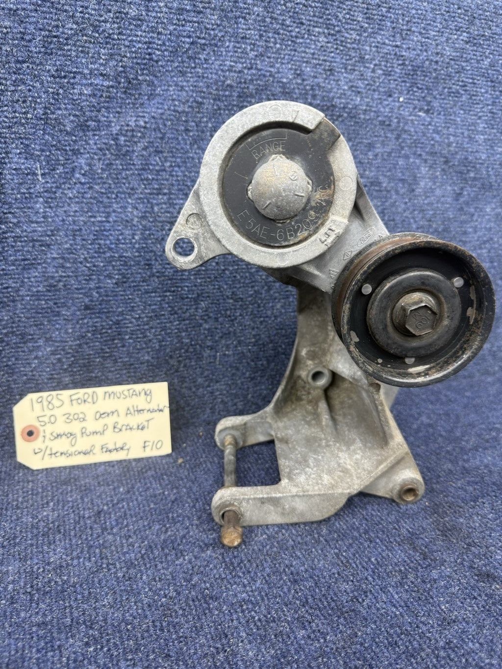 85-93 Ford Mustang Alternator Bracket Front Belt Accessory Smog Tensioner OEM V8