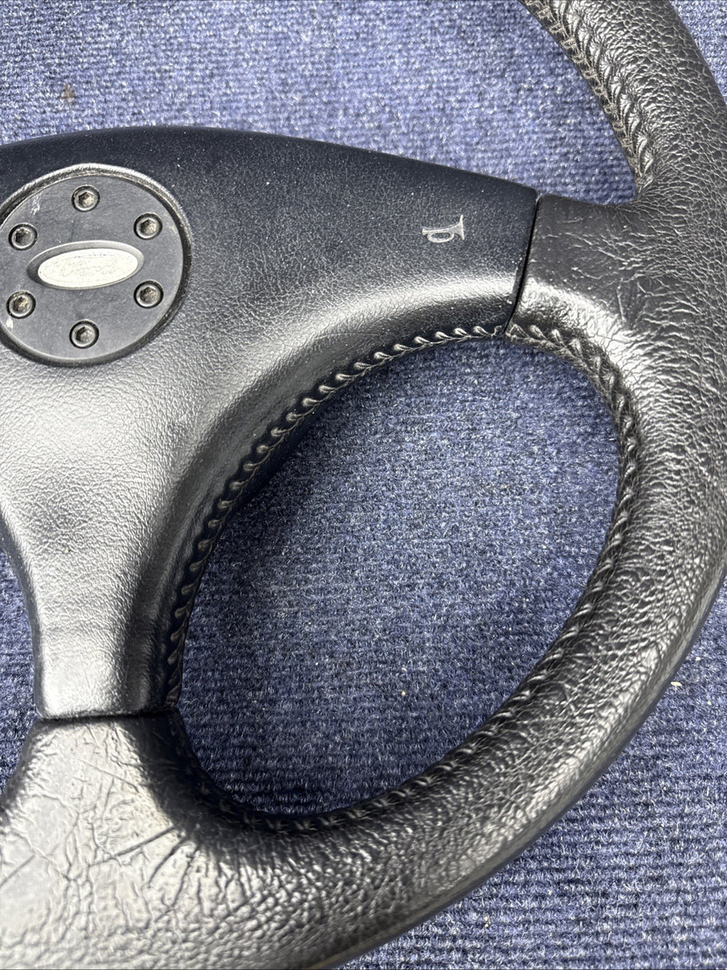 1984 85 86 ford mustang GT350 SVO factory leather steering wheel OEM Ford MINT