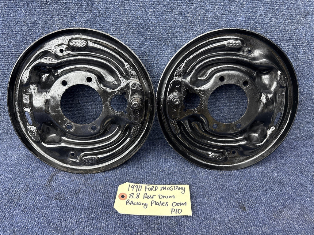 87-93 Ford Mustang 8.8 Rear Axle Drum Brake Backing Plates Mounting Bracket OEM