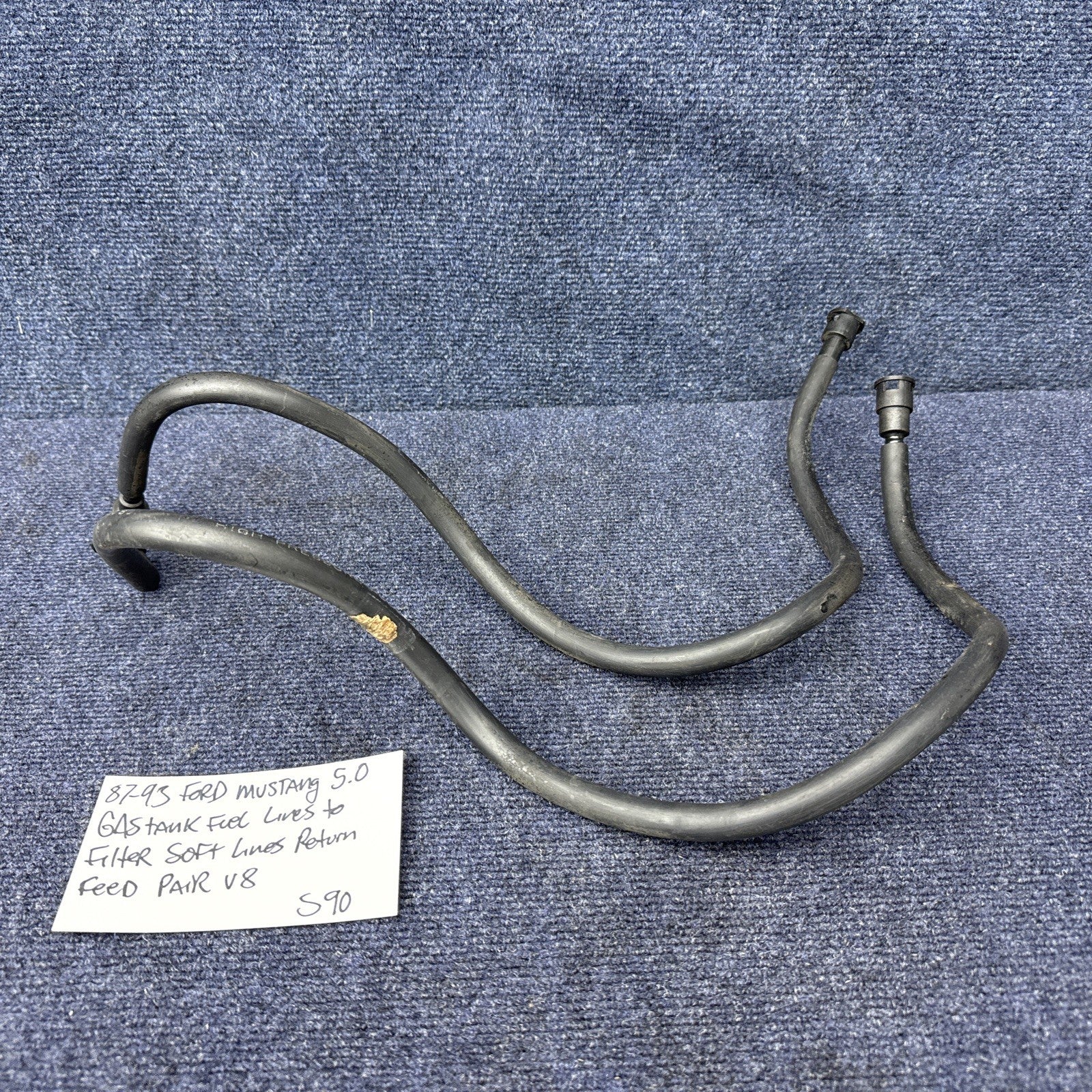 87-93 Ford Mustang Gas Tank Fuel Lines Factory Soft Line Pressure Return OEM 5.0