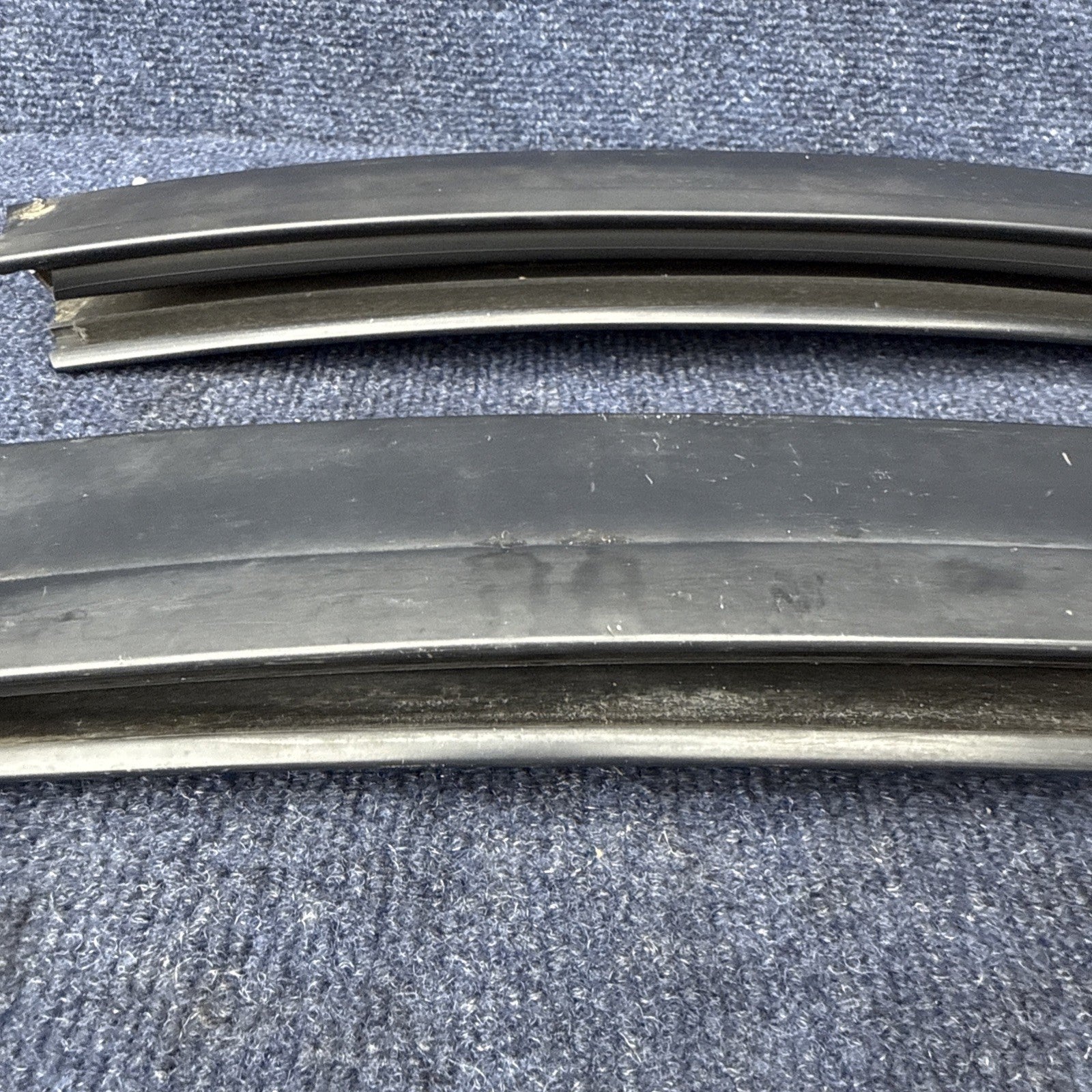 83-93 Mustang RH & LH Convertible Quarter Window Trim Guide Rear OEM 1987-1993