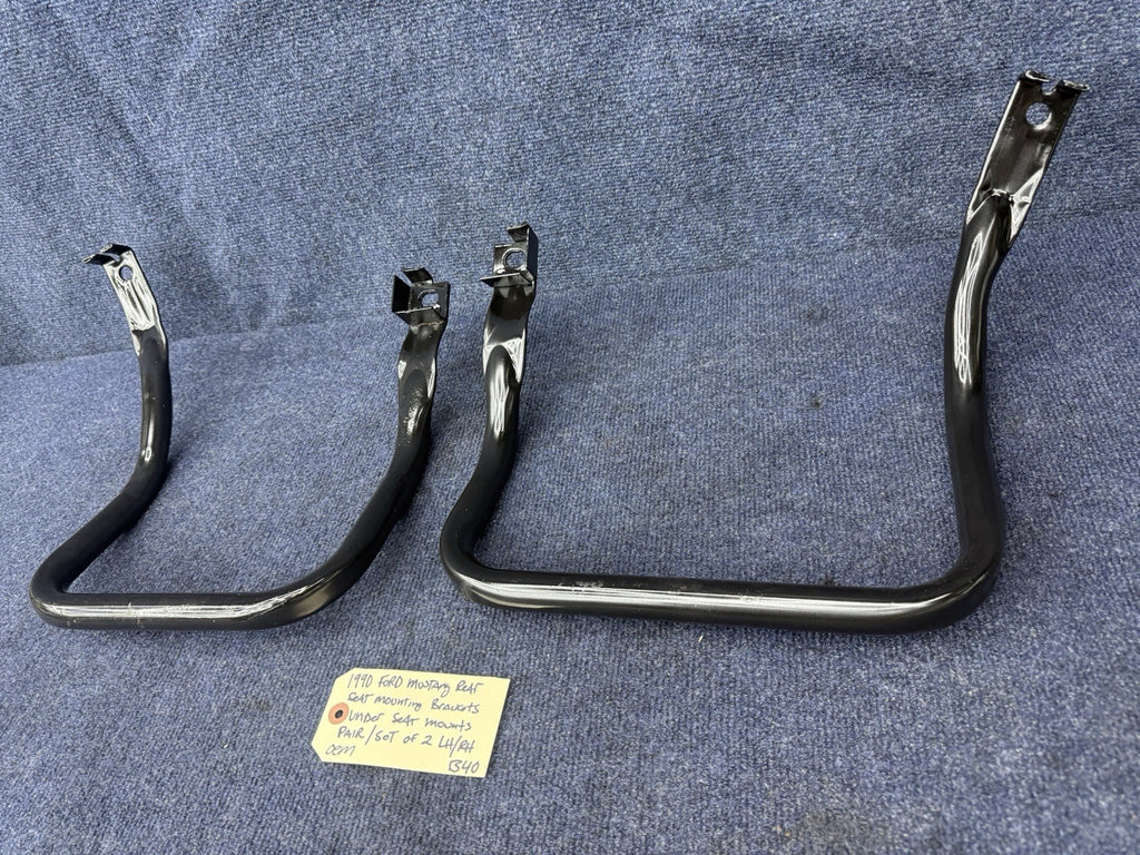 1990 - 1993 MUSTANG REAR SEAT CUSHION BRACKETS BARS & BOLTS OEM 90-93 Factory