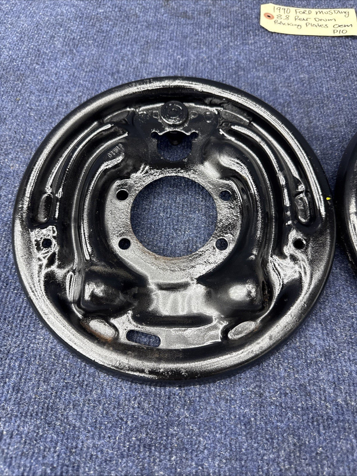 87-93 Ford Mustang 8.8 Rear Axle Drum Brake Backing Plates Mounting Bracket OEM