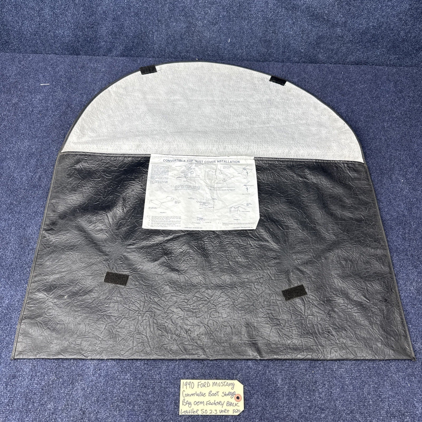 83-93 Ford Mustang 5.0L Convertible Top Boot Cover Storage Bag Oem Factory Nice