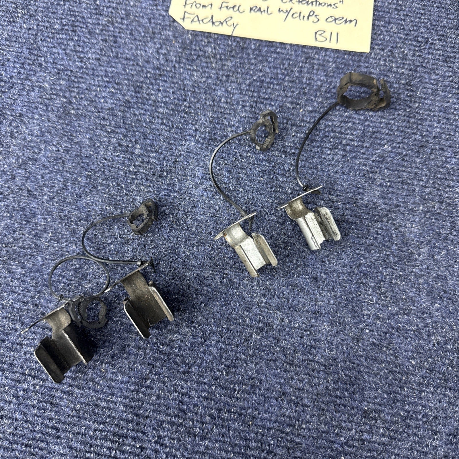 86-93 Ford Mustang 5.0 HO EFI Fuel Rail Extensions & Clips Oem Factory 302 Gt Lx