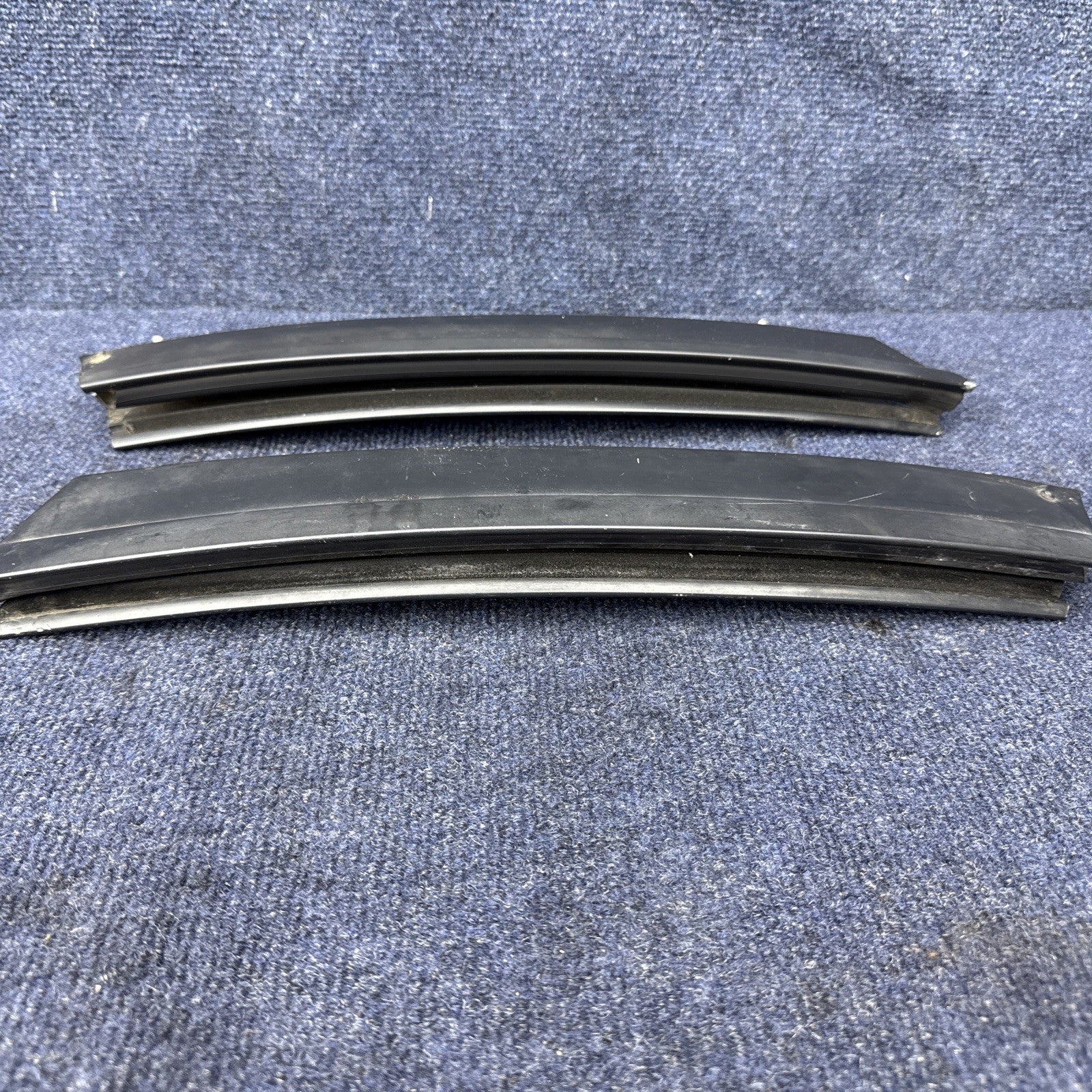83-93 Mustang RH & LH Convertible Quarter Window Trim Guide Rear OEM 1987-1993