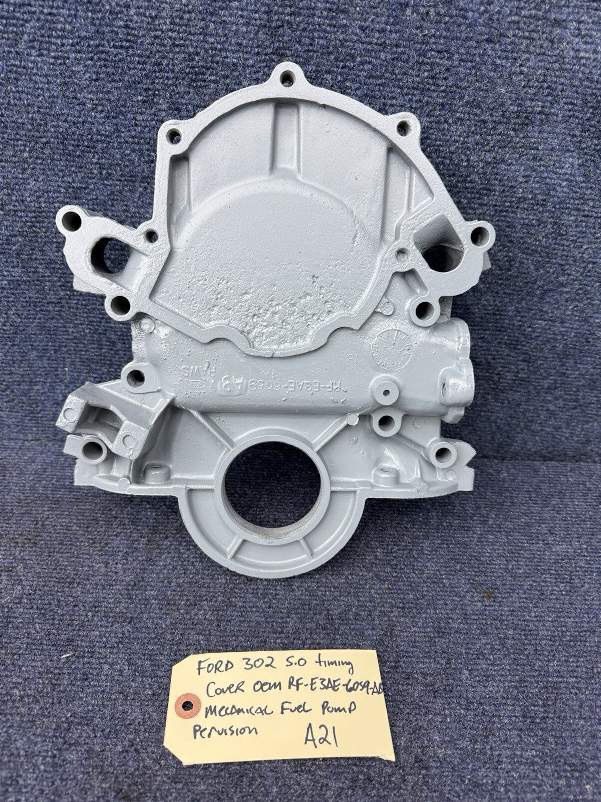 Ford 302 351w Timing Chain Cover Factory w/ Mechanical Fuel Pump RF-E3AE-6059-AB