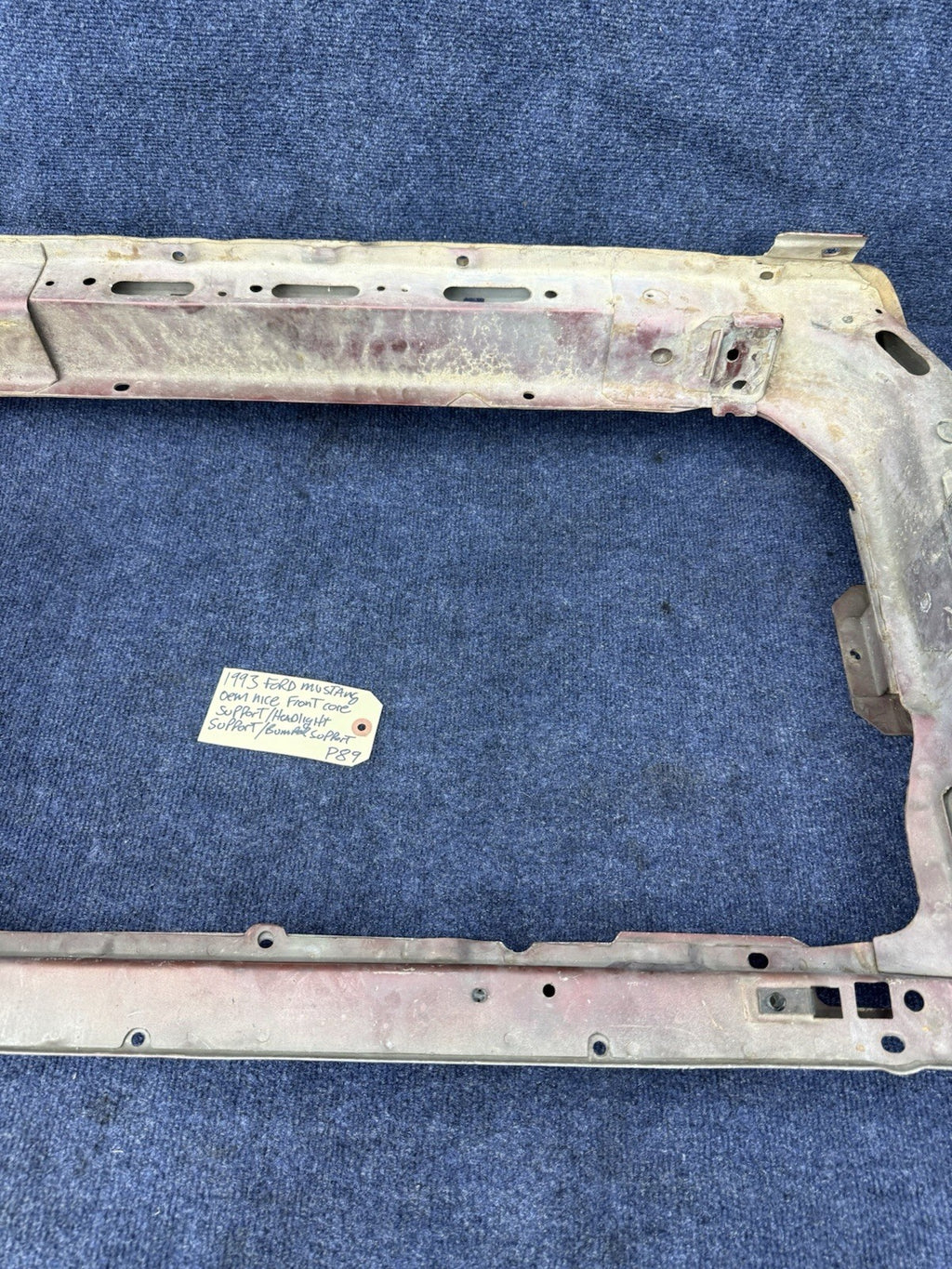 1990 - 1993 MUSTANG CORE SUPPORT & BUMPER SUPPORT METAL REPAIR OEM Section 90-93