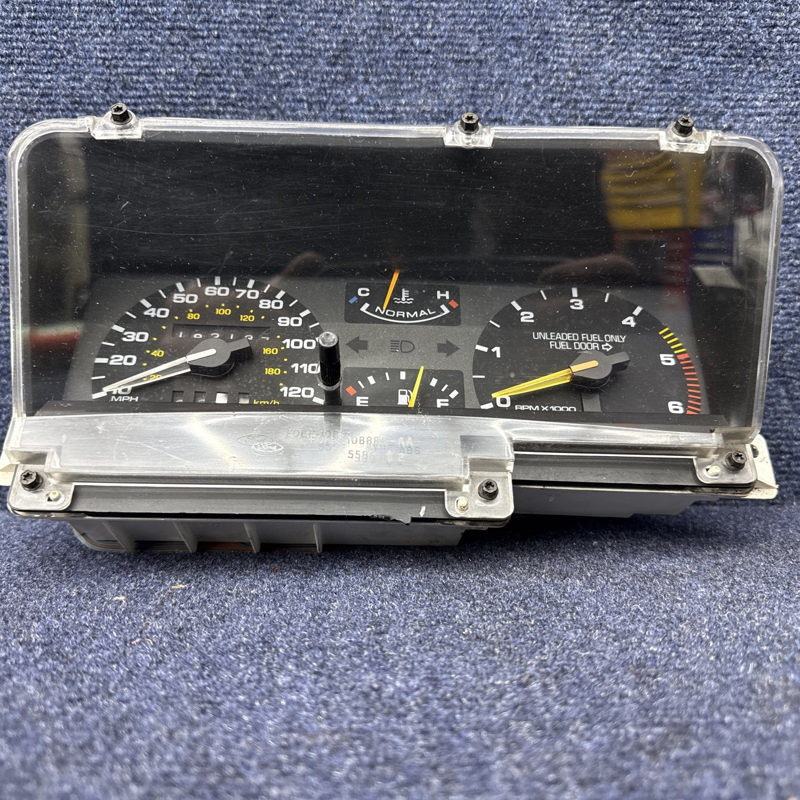 90 91 92 Lincoln Mark VII Lsc Speedometer Instrument Gauge Cluster OEM Factory