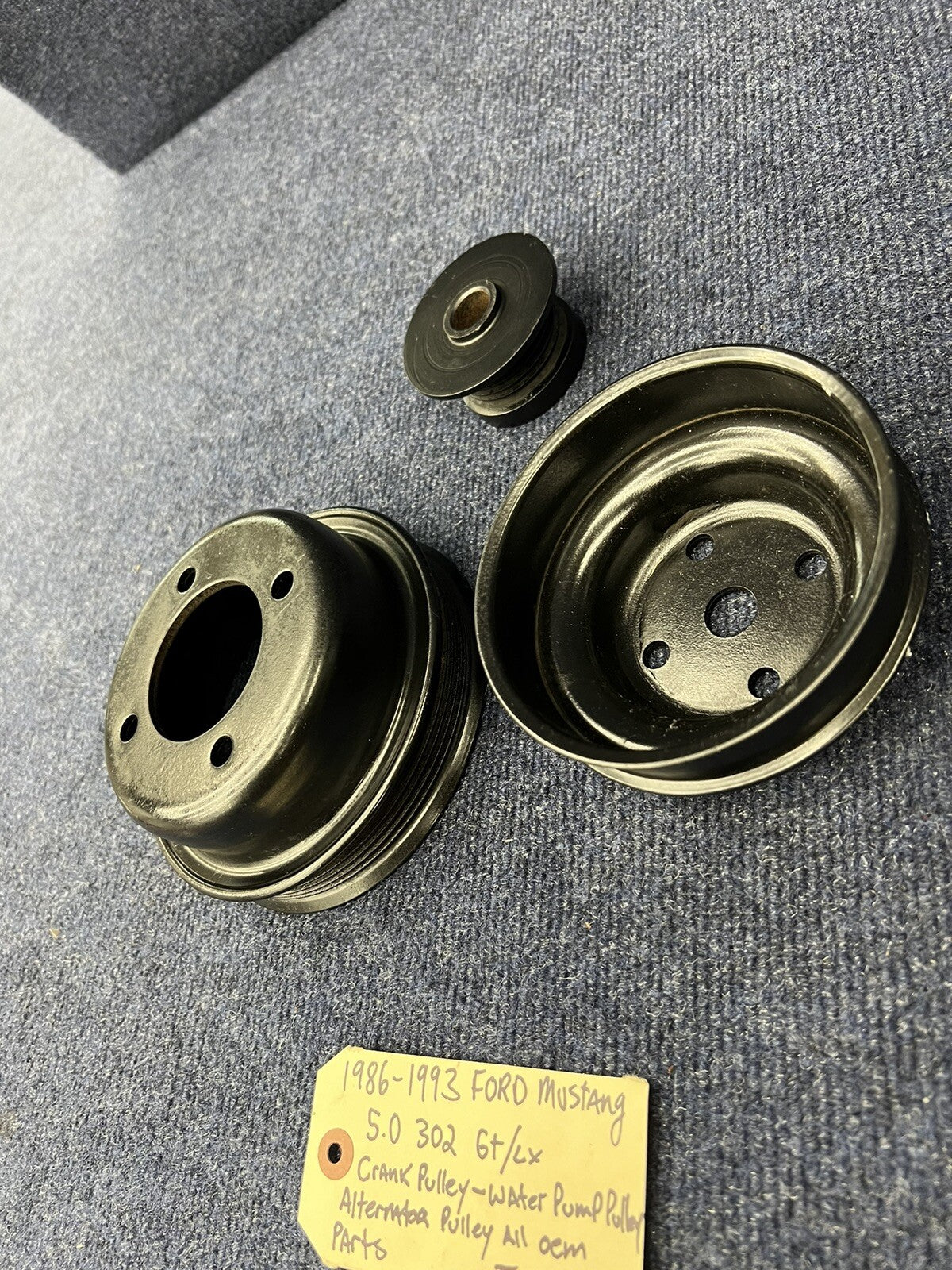 87-93 Mustang Serpentine Water Pump, Crank, Alternator Pulley 5.0 Foxbody V8 302
