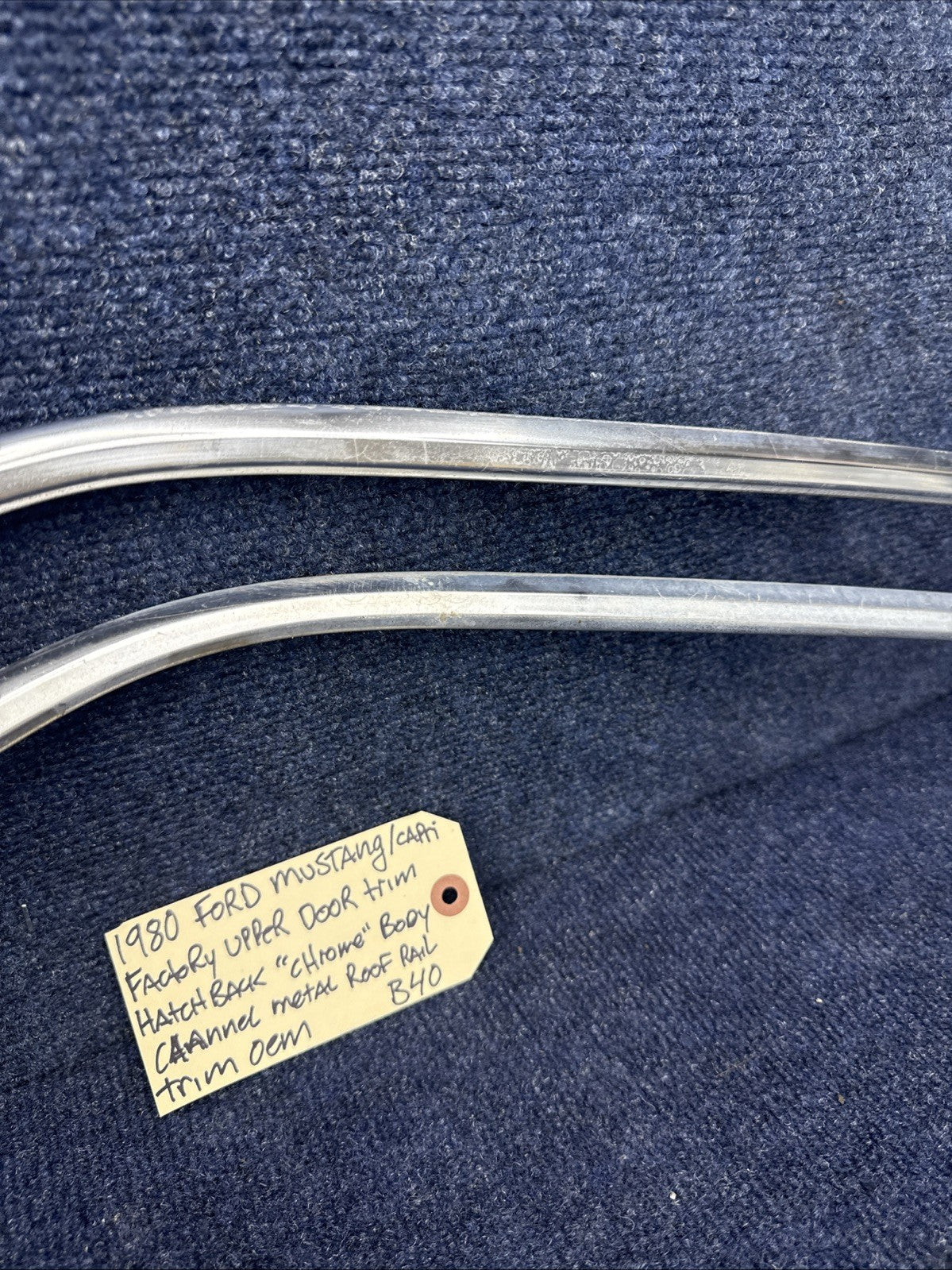 1979-1986 Capri Mustang Hatchback DOOR WEATHERSTRIP CHANNEL GROUT Moulding TRIM