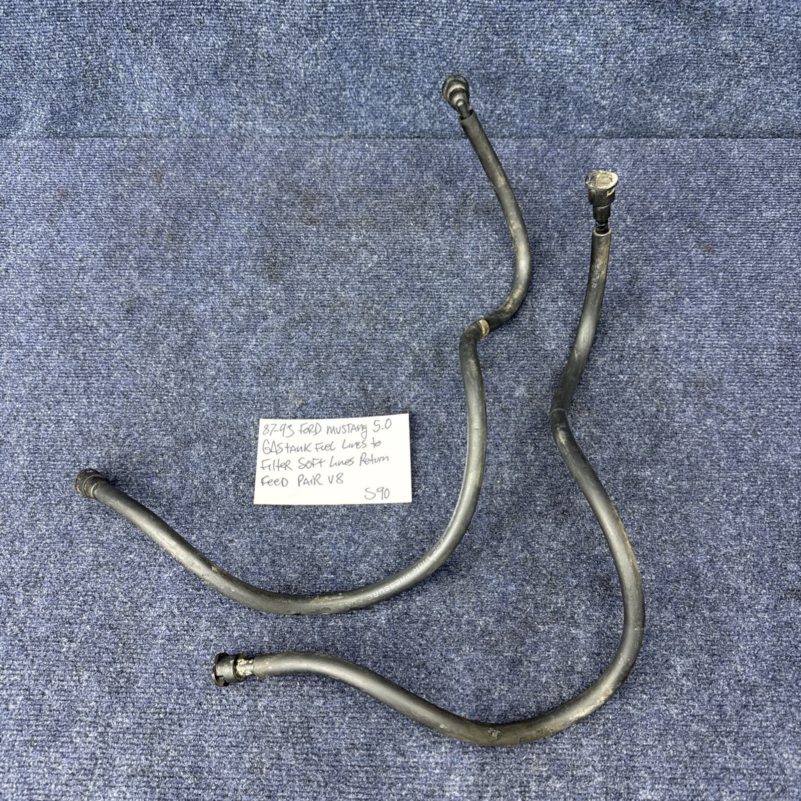 87-93 Ford Mustang Gas Tank Fuel Lines Factory Soft Line Pressure Return OEM 5.0