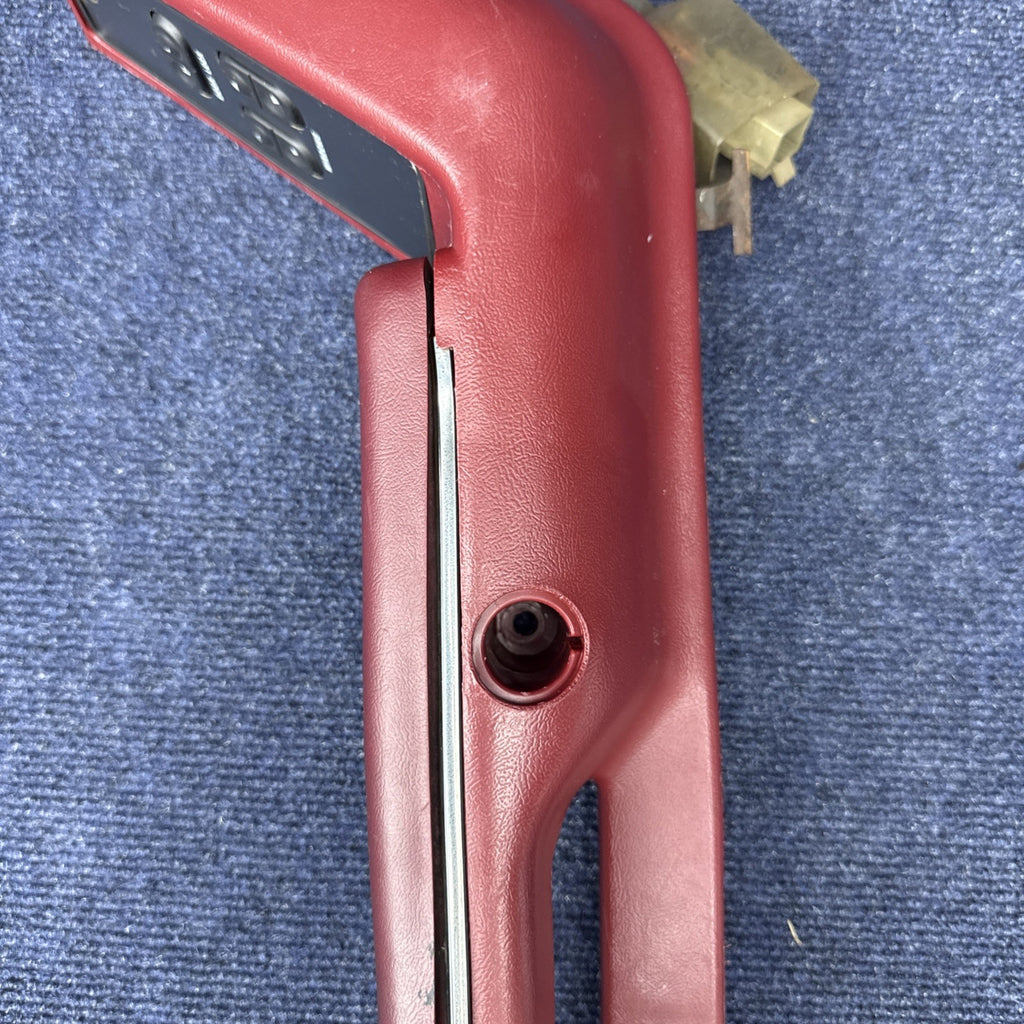 1987-1993 FORD MUSTANG RED DOOR ARMREST & Window Switch LEFT DRIVER PULL OEM Gt