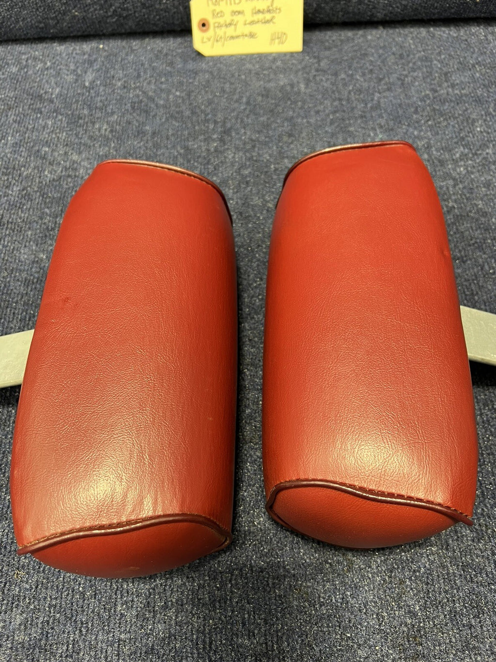 79-93 FORD MUSTANG LEFT FRONT SEAT HEADREST RED LEATHER OEM FACTORY GT LX FOX 🦊
