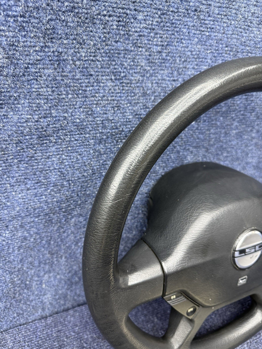 GENUINE Ford 1986 Lincoln Black Leather Steering Wheel w/Controls Mark VII Lsc